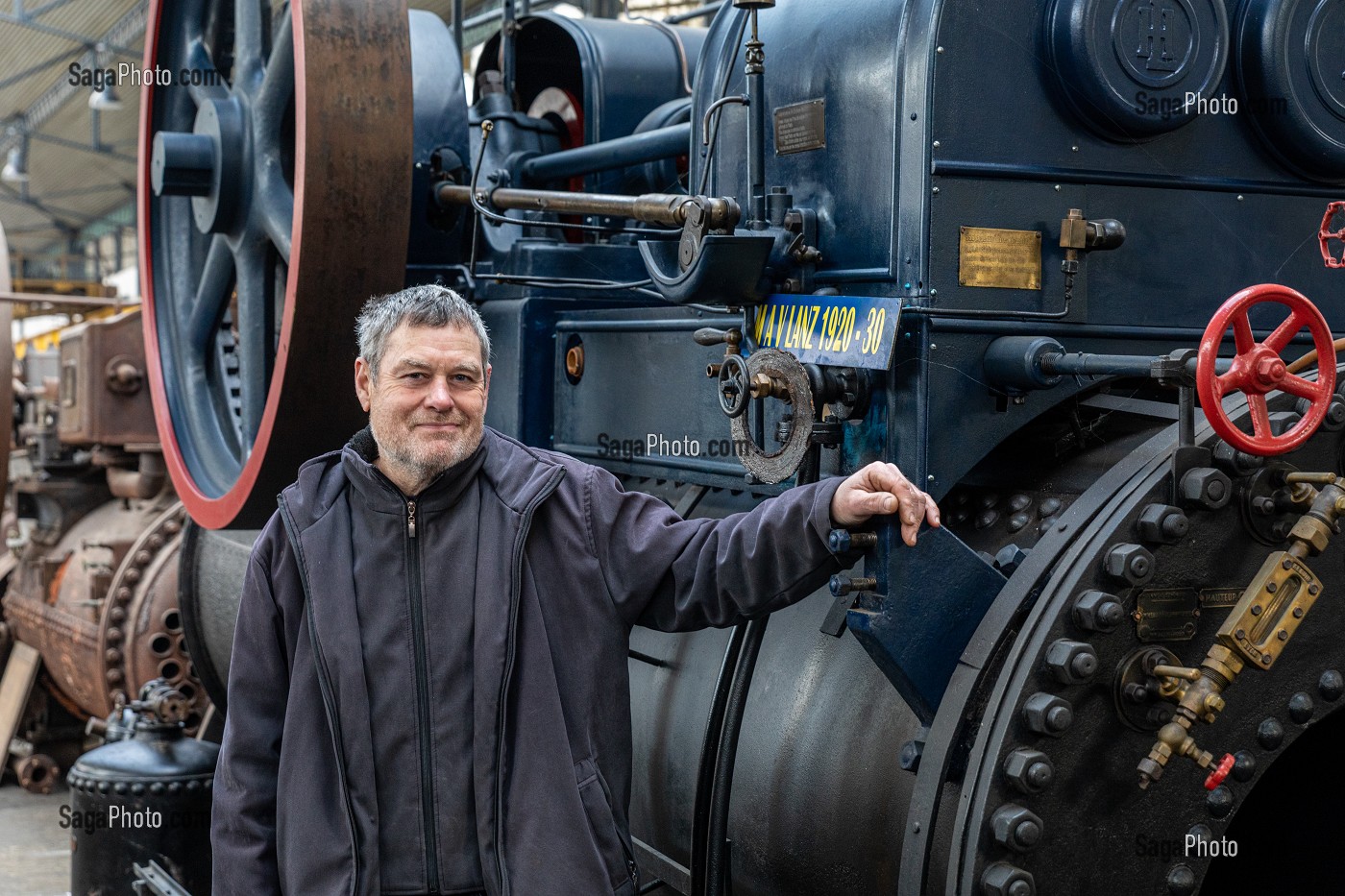 PHILIPPE LE CLEUYOU, CREATEUR DU MUSEE VIVANT DE L'ENERGIE, RAI, ORNE, NORMANDIE, FRANCE 