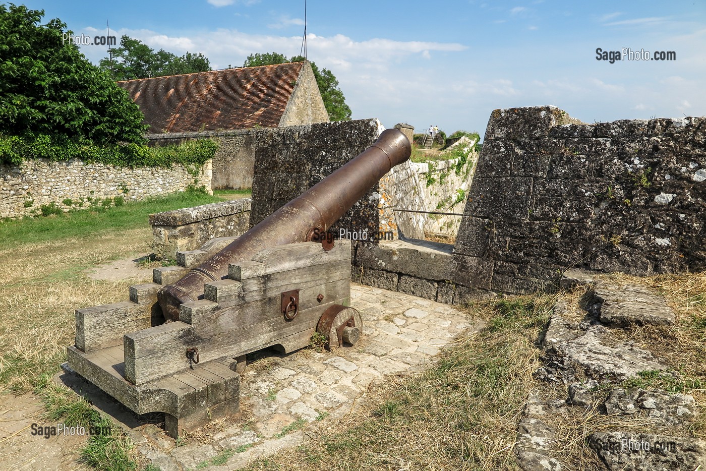 CANON DE DEFENSE, CITADELLE DE BLAYE, FORTIFICATION CONSTRUITE PAR VAUBAN, GIRONDE, FRANCE 