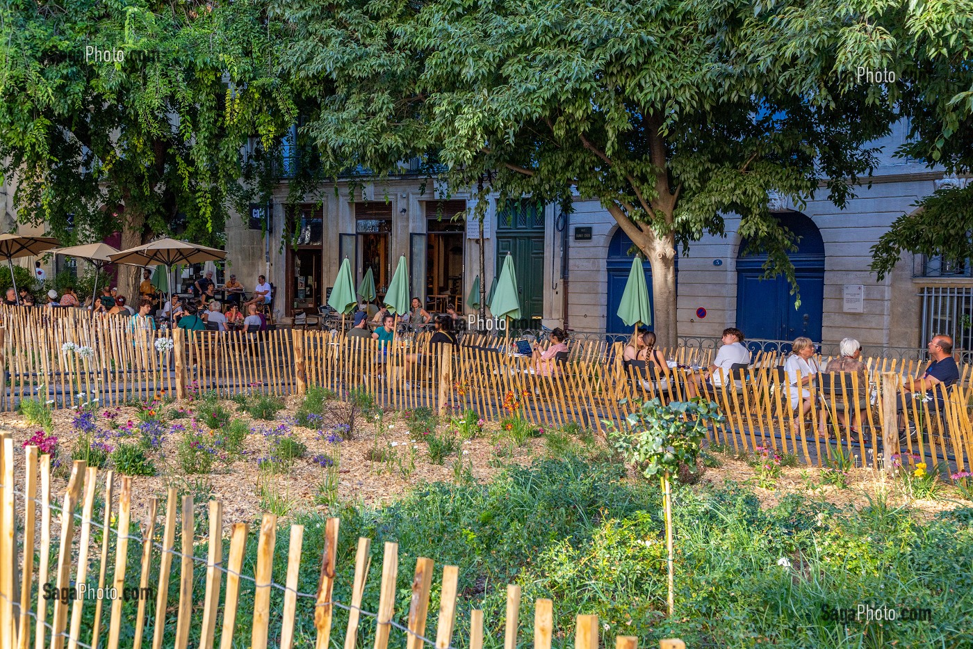 TERRASSE DU LATITUDE CAFE, PLACE DE CANOURGUE, MONTPELLIER, HERAULT, OCCITANIE, FRANCE 