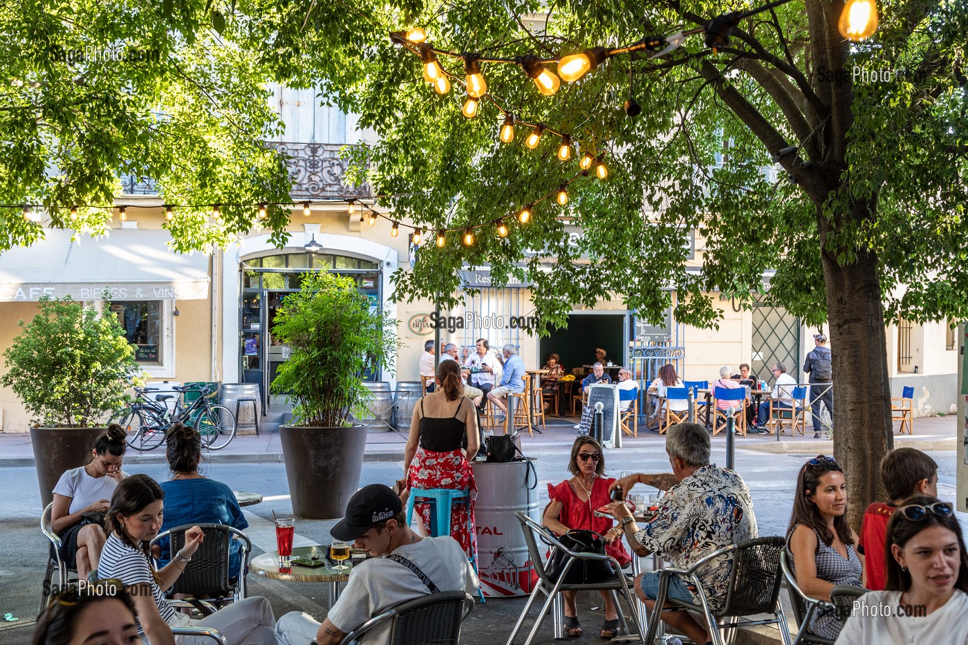 TERRASSE DE L'ART CAFE, PLACE DES BEAUX-ARTS, MONTPELLIER, HERAULT, OCCITANIE, FRANCE 