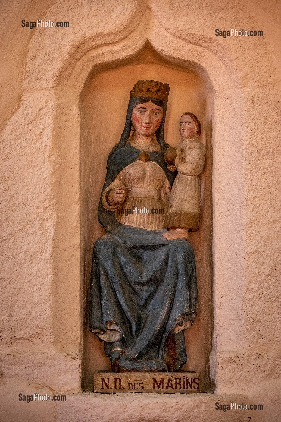 NOTRE-DAME DES MARINS, CHAPELLE DE SAINT-GUIREC, PERROS-GUIREC, COTE DE GRANIT ROSE, COTES-D'AMOR, BRETAGNE, FRANCE 