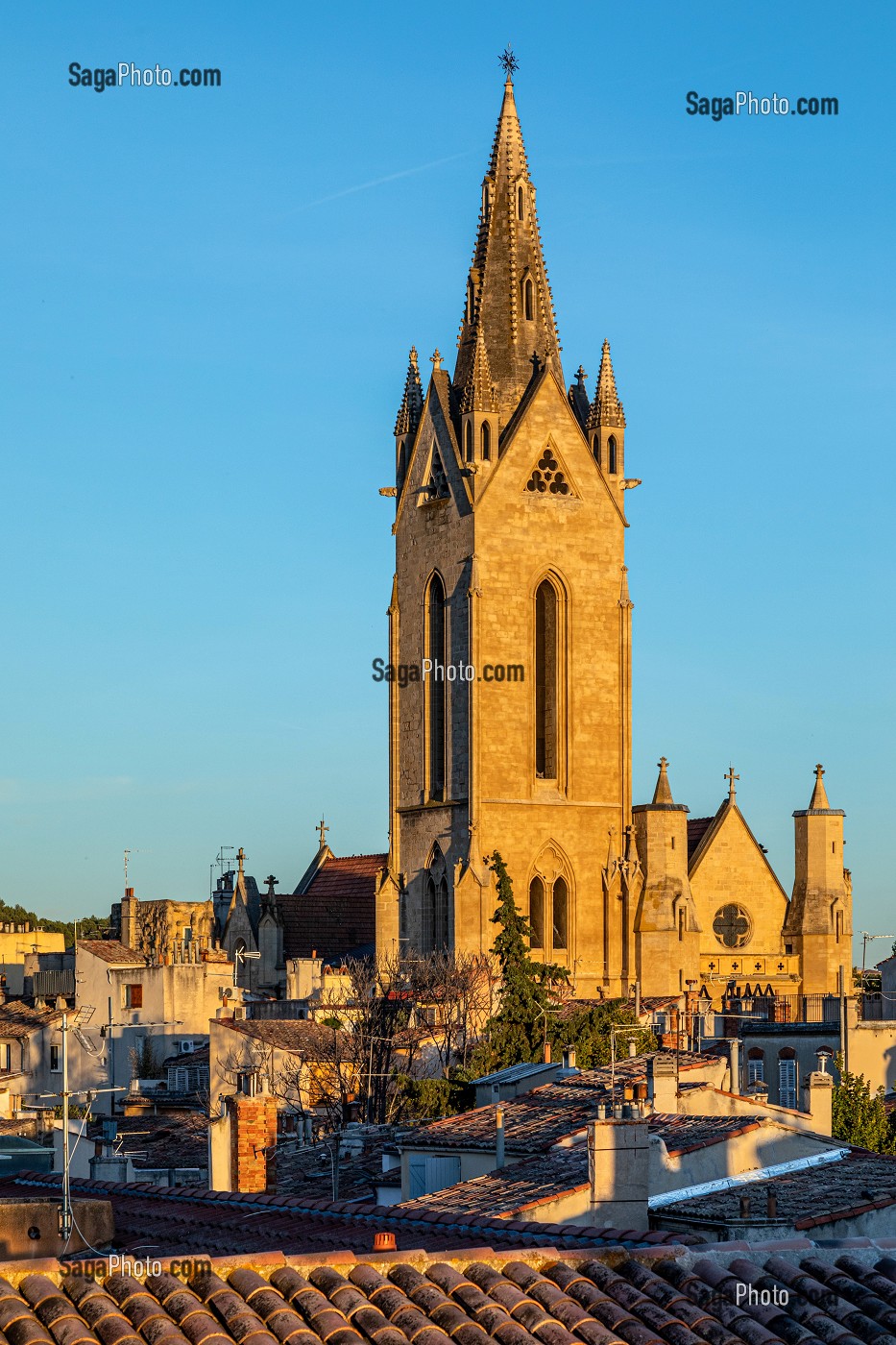 CLOCHER DE L'EGLISE SAINT-JEAN-DE-MALTE, AIX-EN-PROVENCE, BOUCHES-DU-RHONE, FRANCE 