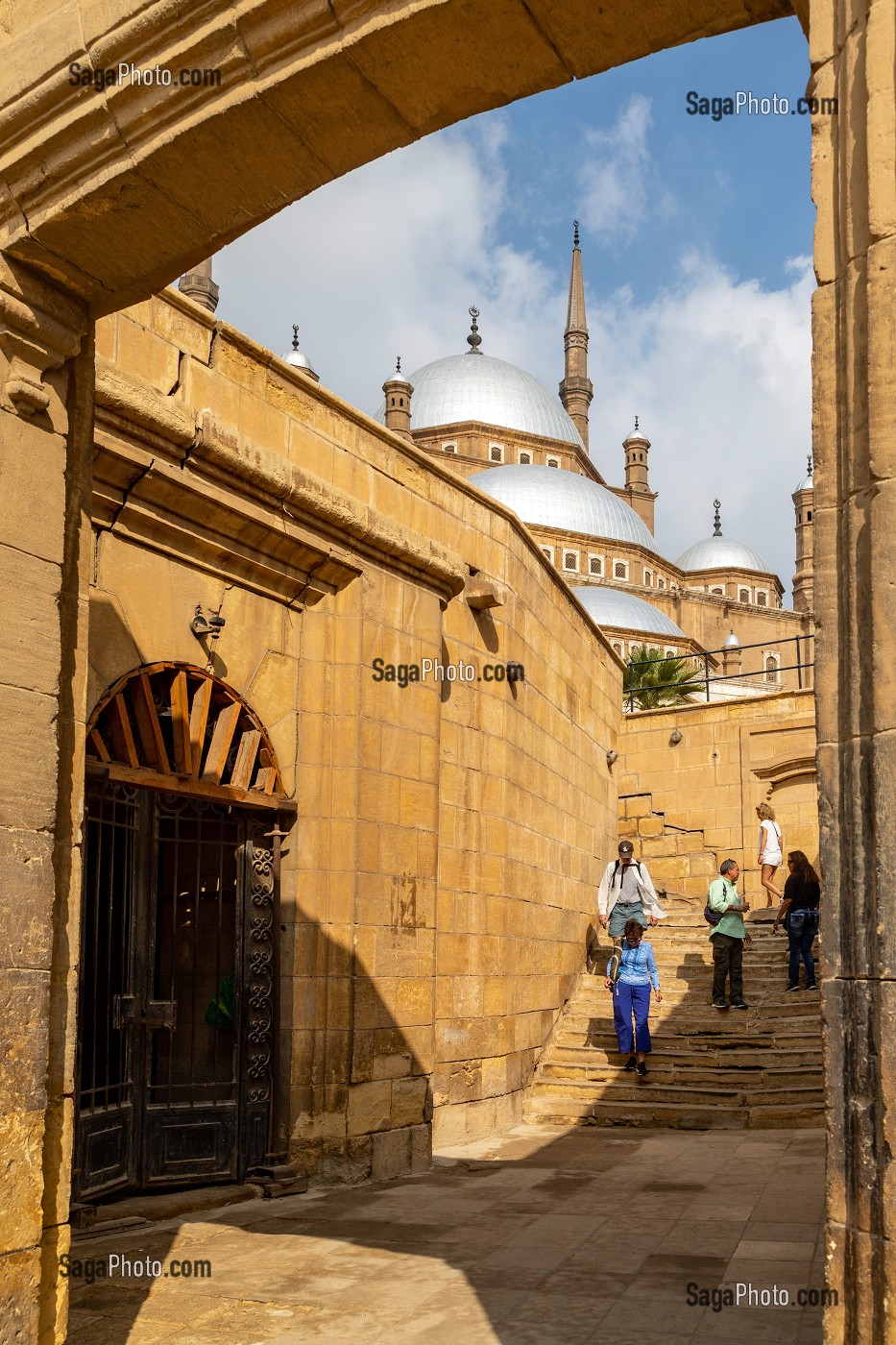 MINARETS ET COUPOLES DE LA MOSQUEE D'ALBATRE DE MEHEMET ALI DE STYLE TURC DU XIX EME SIECLE, CITADELLE DE SALADIN, SALAH EL DIN, CONSTRUITE AU XII EME SIECLE, LE CAIRE, EGYPTE, AFRIQUE 