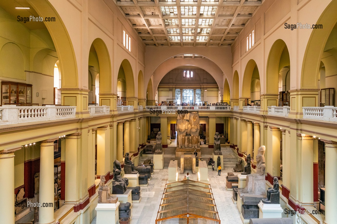 ATRIUM, MUSEE EGYPTIEN DU CAIRE CONSACRE A L'ANTIQUITE EGYPTIENNE, LE CAIRE, EGYPTE, AFRIQUE 