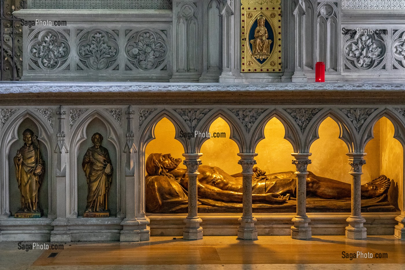 JESUS AU TOMBEAU, CHOEUR DE LA CATHEDRALE SAINT-PIERRE DE LISIEUX, PAYS D'AUGE, NORMANDIE, FRANCE 