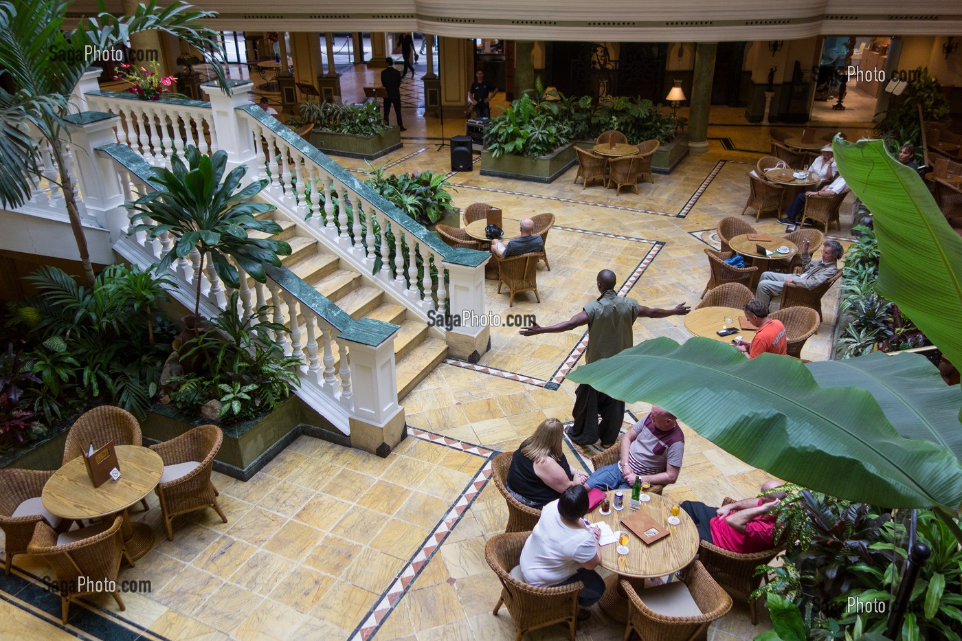 HALL INTERIEUR (LOBBY) DE L'HOTEL PARQUE CENTRAL, LA HAVANE, CUBA, CARAIBES 