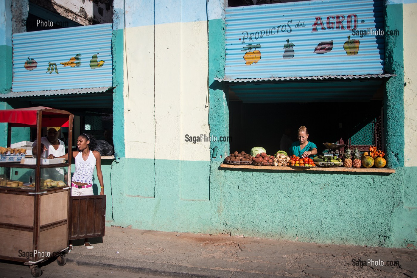 COOPERATIVE MARAICHERE (PRODUCTOS DEL AGRO), CALLE SAN MIGUEL, LA HAVANE, CUBA, CARAIBES 