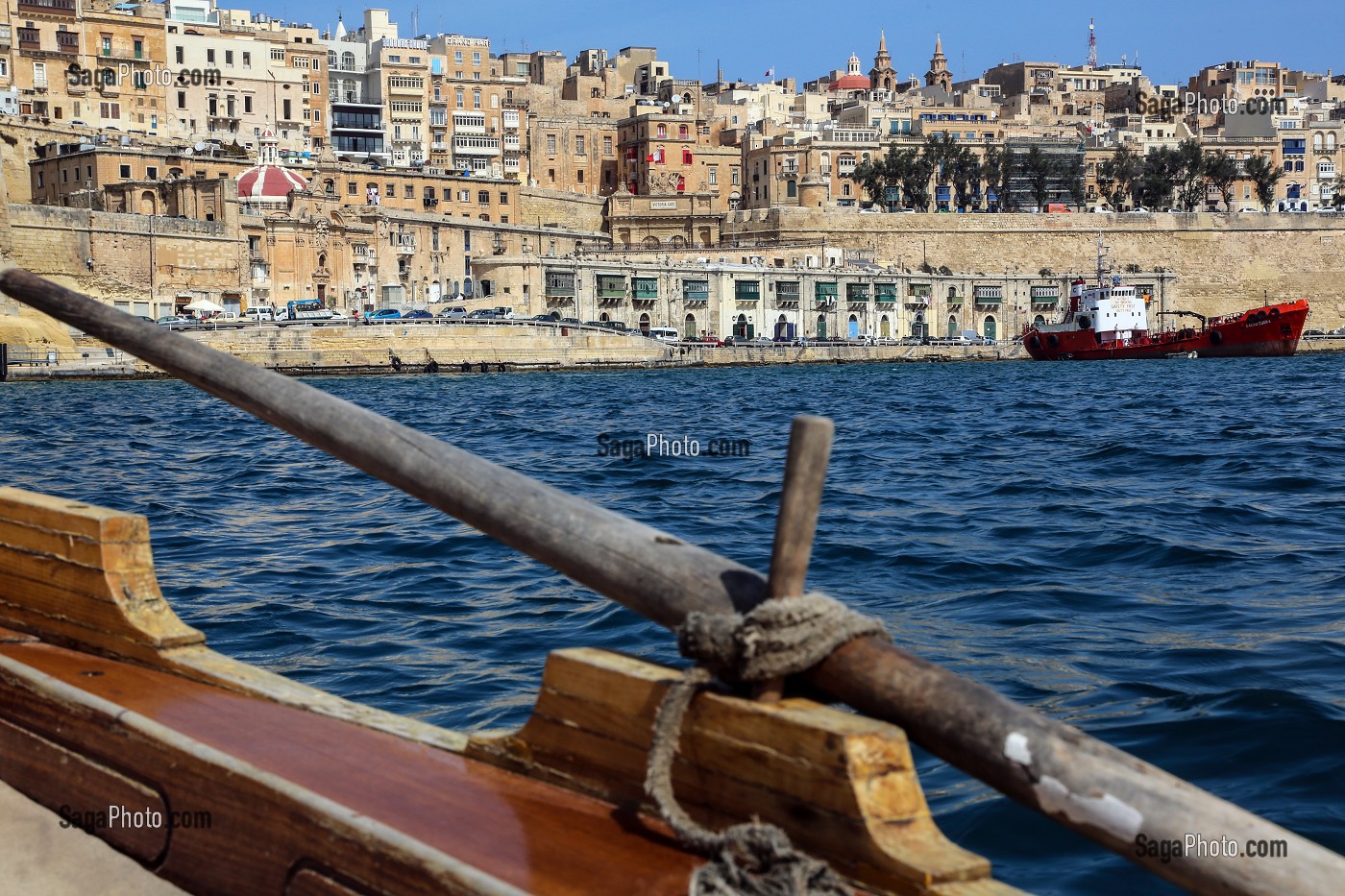 RAME DE DGHAJSA, BATEAU TAXI, MARINA DE VITTORIOSA, MALTE 