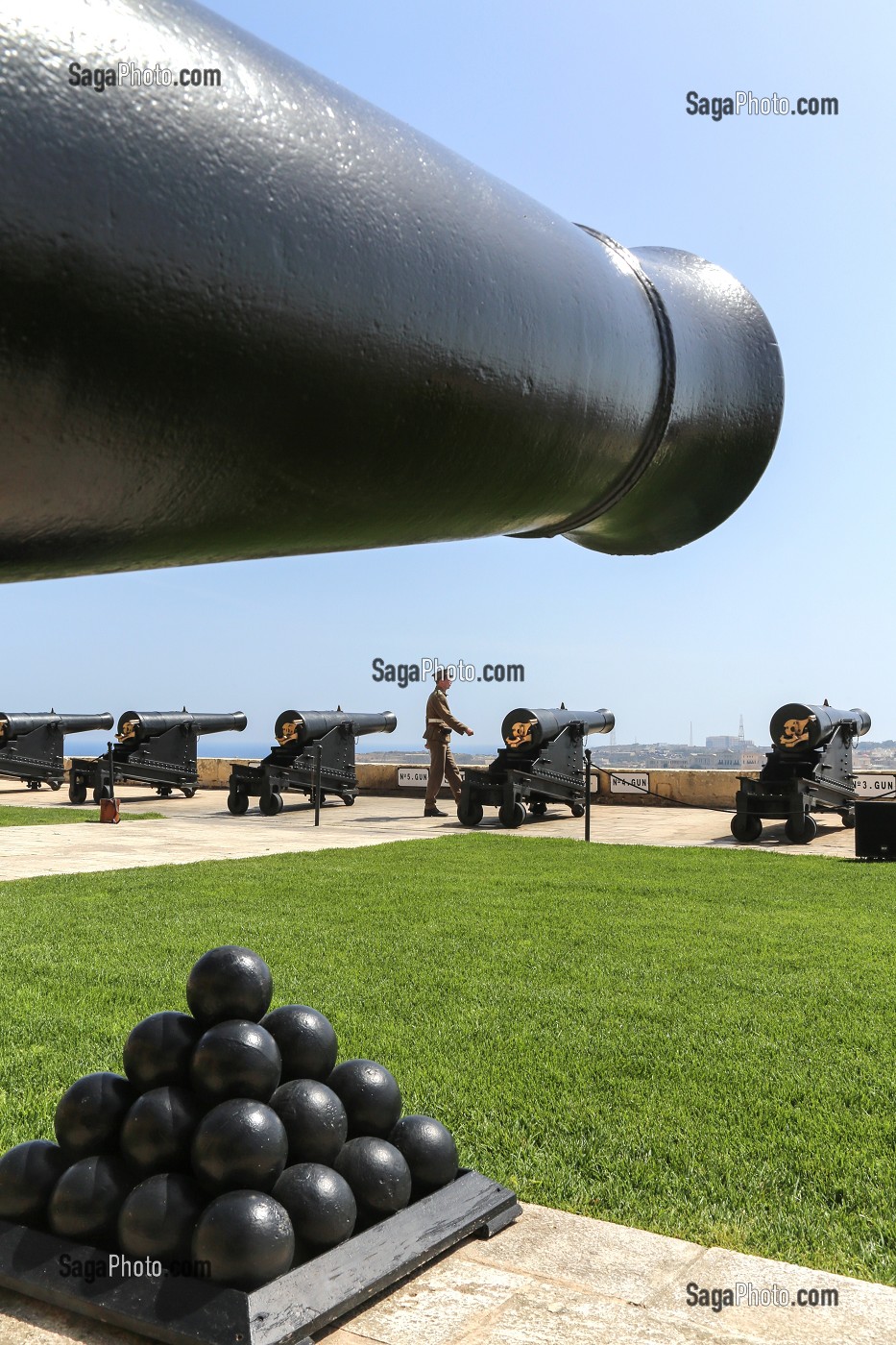 BATTERIE DE SALUTATION, SALUTING BATTERY, UPPER BARRAKKA, LA VALETTE, MALTE 
