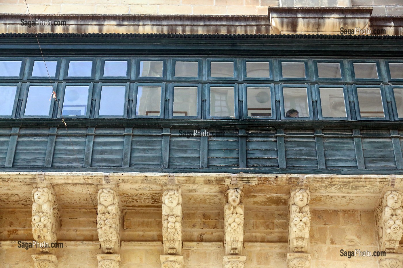 CO CATHEDRALE SAINT JEAN, BOW WINDOW, LA VALETTE, MALTE 