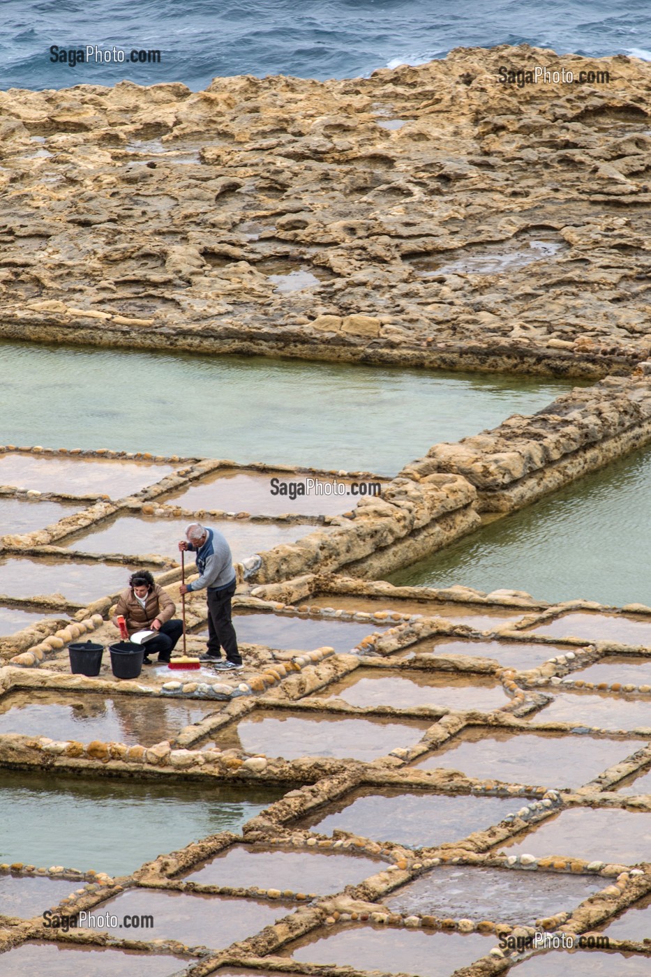 SALINES DE XWEJNI, ILE DE GOZO, MALTE 