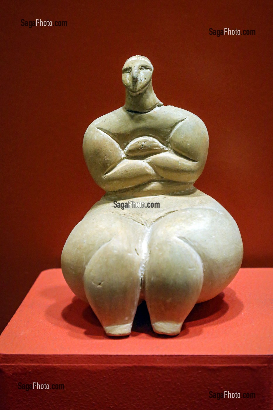 STATUETTE, DEESSE DE LA FERTILITE, TEMPLES DE GGANTIJA, ILE DE GOZO, MALTE 