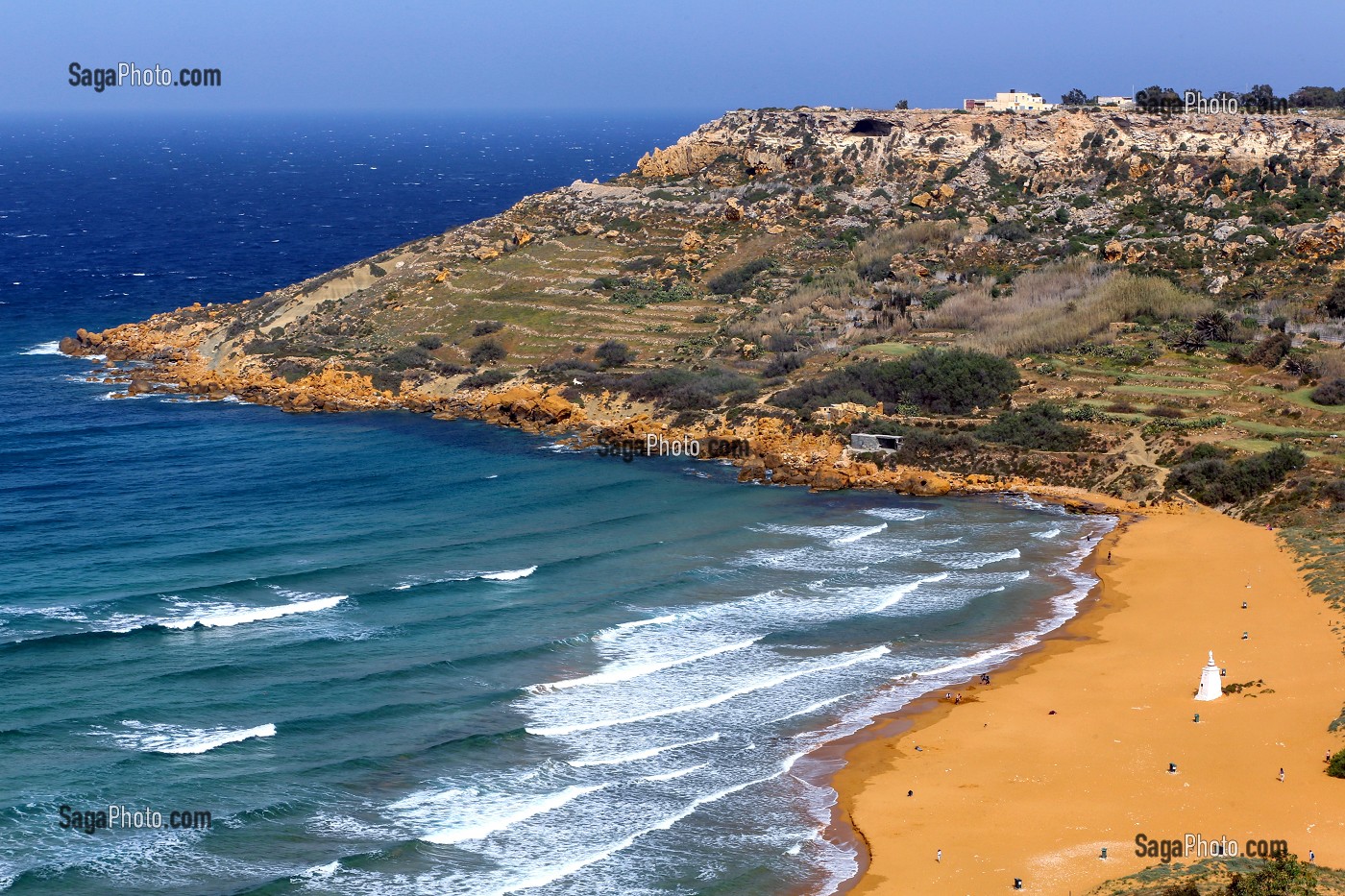 PLAGE DE RAMLA BAY, ILE DE GOZO, MALTE 