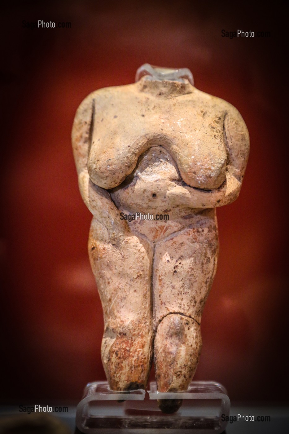 VENUS DE MALTE (3600-2500 AV. J.C) DECOUVERTE DANS LE TEMPLE NEOLITHIQUE DE HAGAR QIM, MUSEE NATIONAL D'ARCHEOLOGIE, LA VALETTE, MALTE 