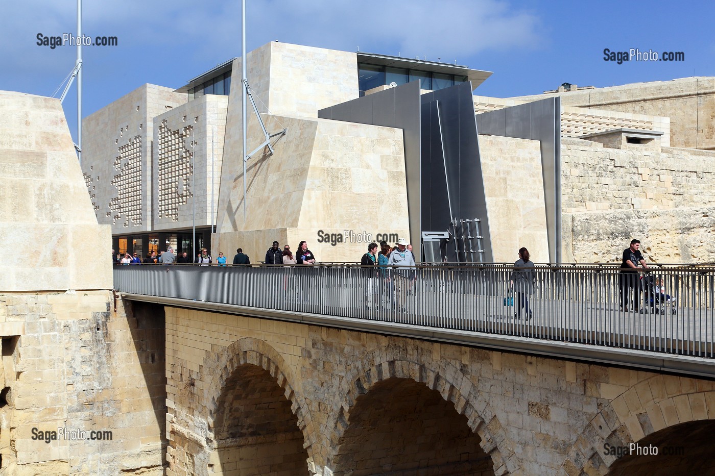 CITY GATE, PORTE DE LA VILLE ET NOUVEAU PARLEMENT DE MALTE REALISE PAR RENZO PIANO, LA VALETTE, MALTE 