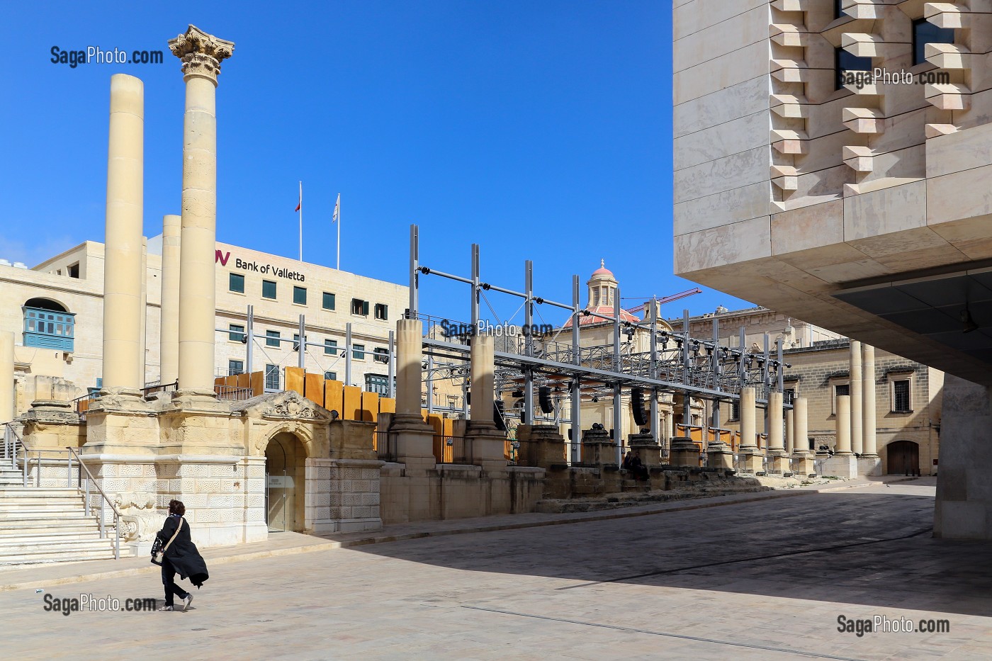 OPERA ROYAL ET NOUVEAU PARLEMENT DE MALTE REALISE PAR RENZO PIANO, LA VALETTE, MALTE 