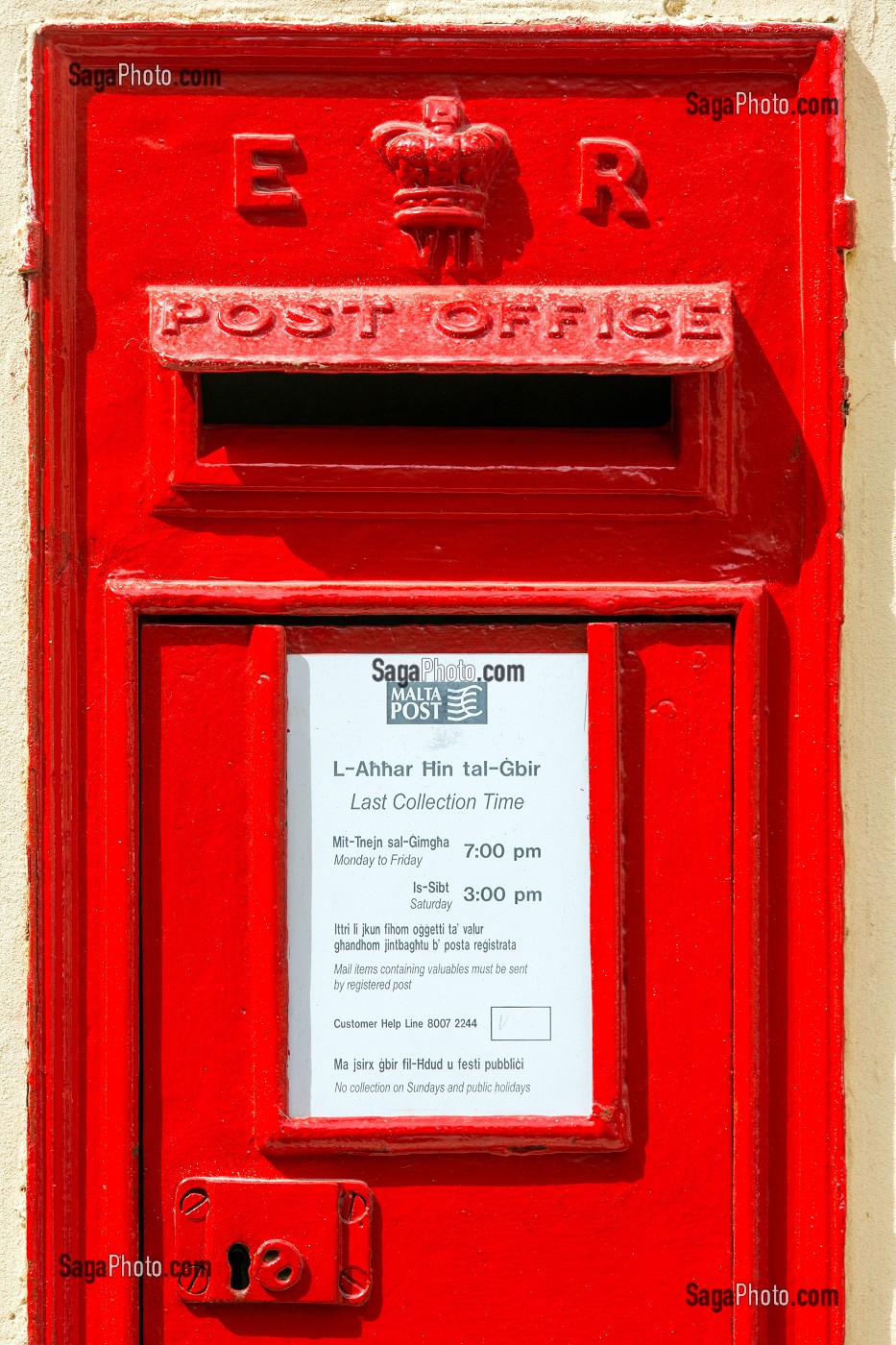 BOITE AUX LETTRES ANGLAISE, MDINA, MALTE 