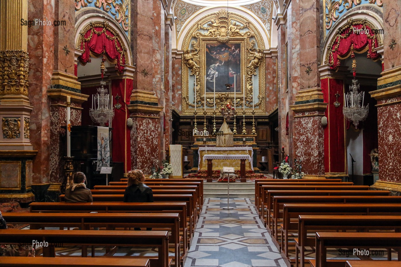 EGLISE DES CARMELITES, MDINA, ANCIENNE VILLE MEDIEVALE FORTIFIEE ET ANCIENNE CAPITALE DE MALTE, MDINA, MALTE 