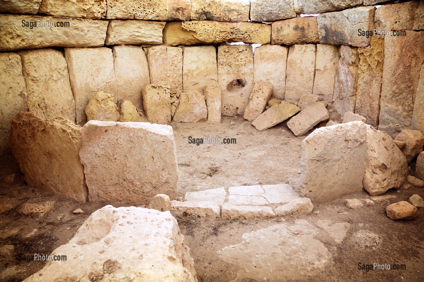 TEMPLES MEGALITHIQUES D'HAGAR QIM, INSCRITS AU PATRIMOINE MONDIAL DE L'UNESCO, MALTE 