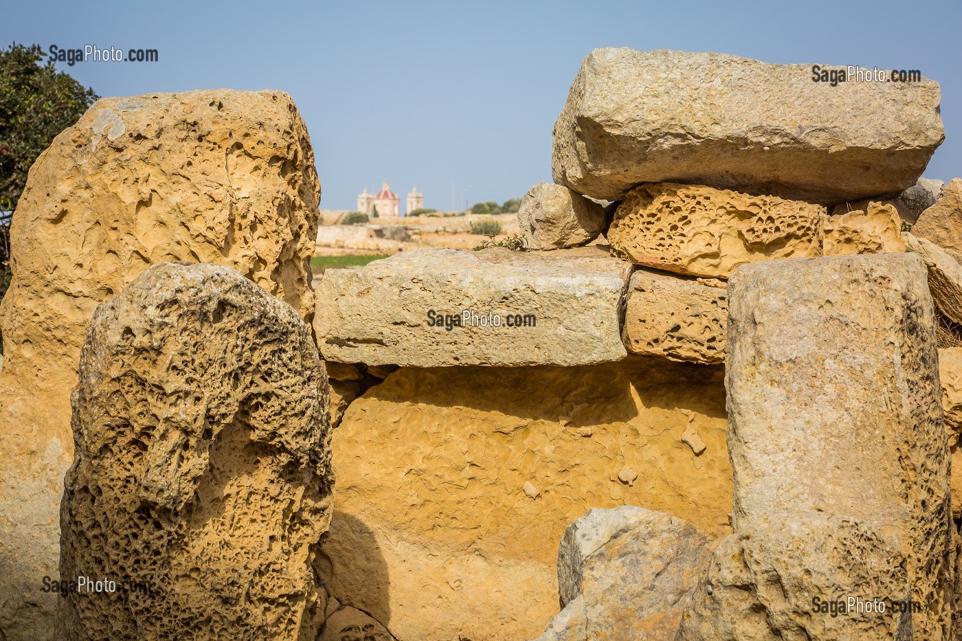 TEMPLES MEGALITHIQUES D'HAGAR QIM, INSCRITS AU PATRIMOINE MONDIAL DE L'UNESCO, MALTE 