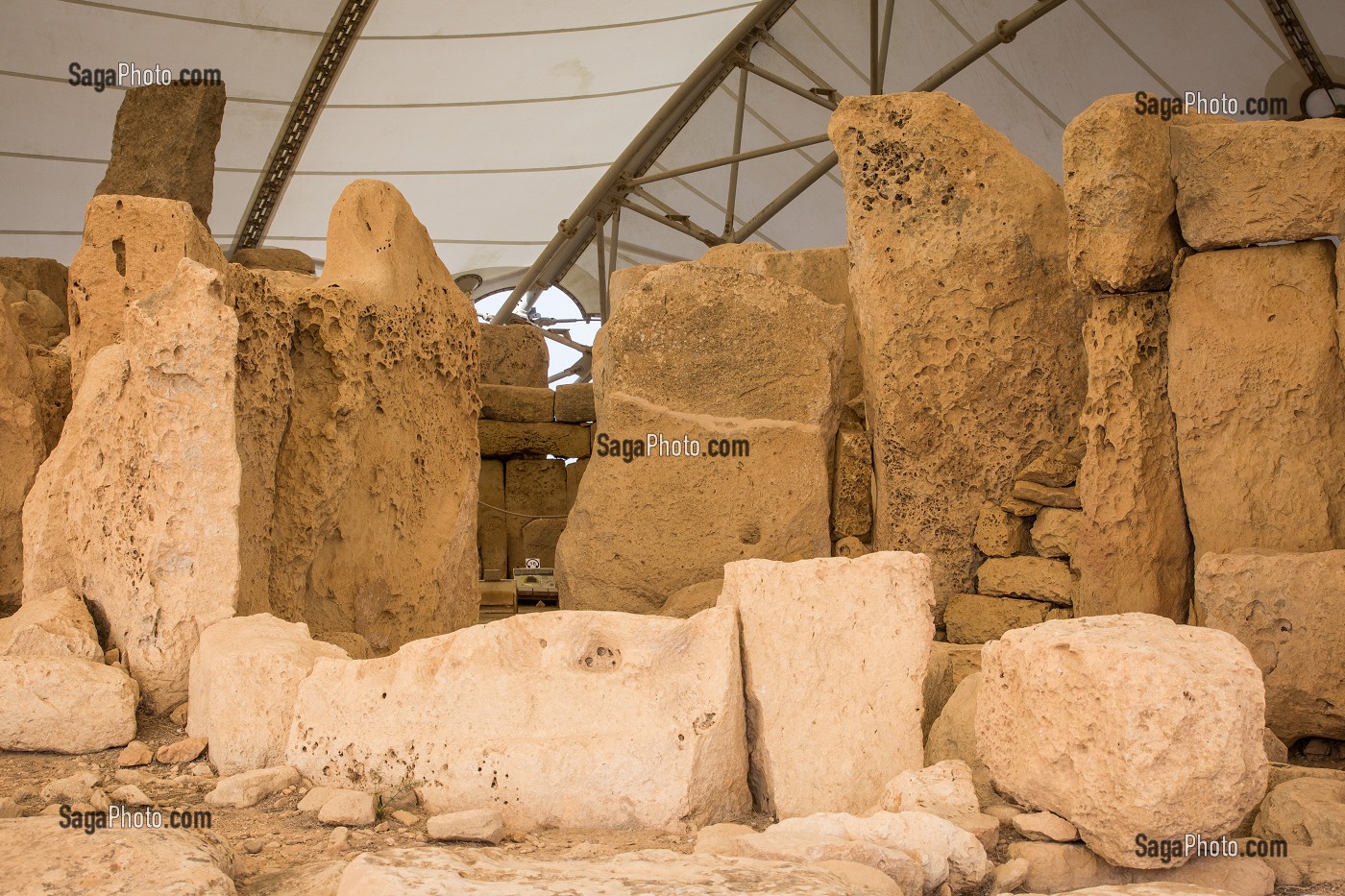 TEMPLES MEGALITHIQUES D'HAGAR QIM, INSCRITS AU PATRIMOINE MONDIAL DE L'UNESCO, MALTE 