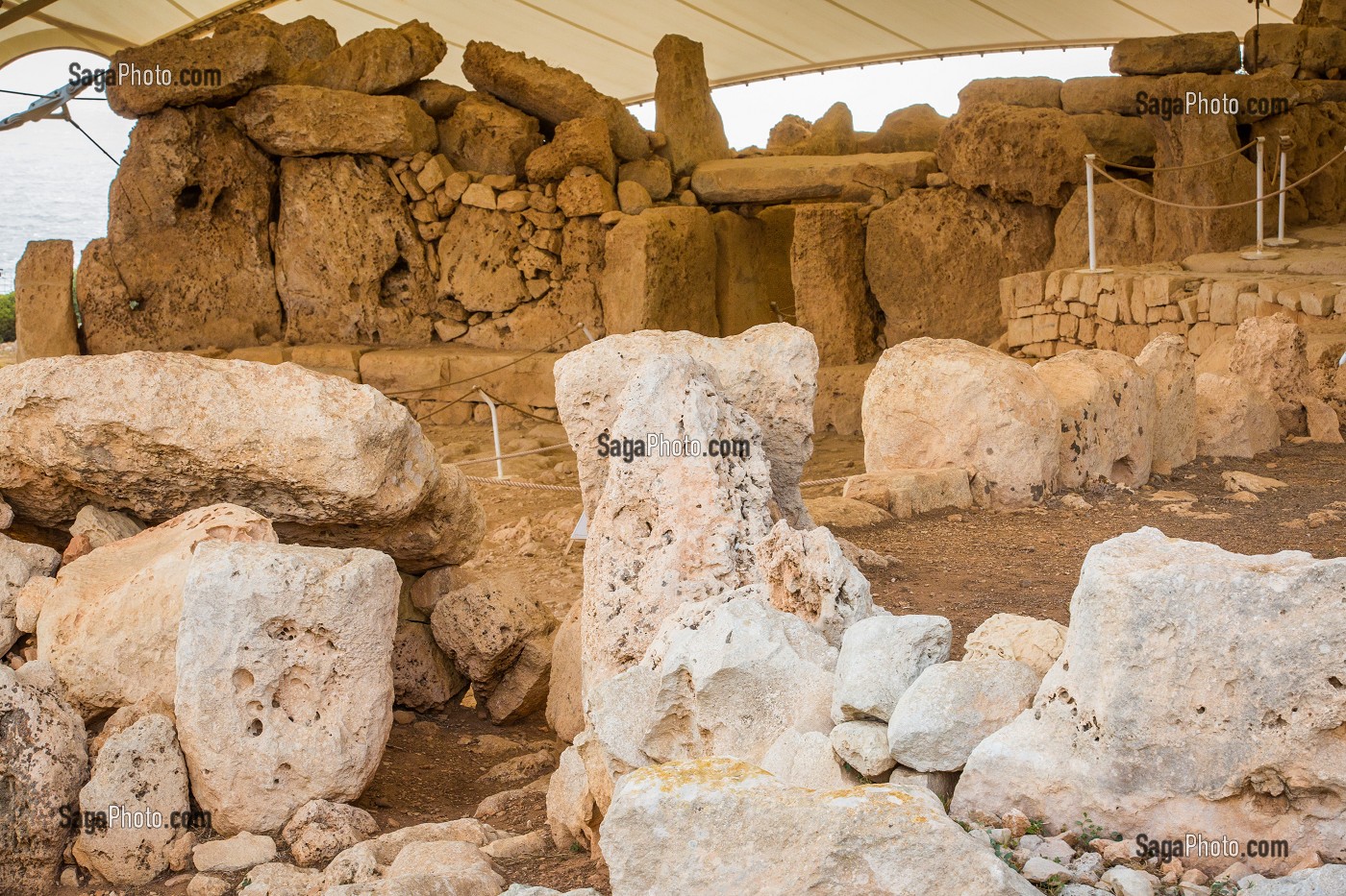 TEMPLES MEGALITHIQUES D'HAGAR QIM, INSCRITS AU PATRIMOINE MONDIAL DE L'UNESCO, MALTE 