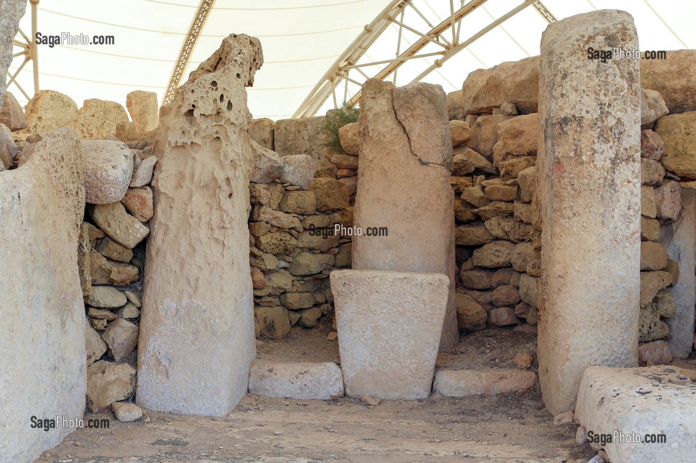 TEMPLES MEGALITHIQUES D'HAGAR QIM, INSCRITS AU PATRIMOINE MONDIAL DE L'UNESCO, MALTE 