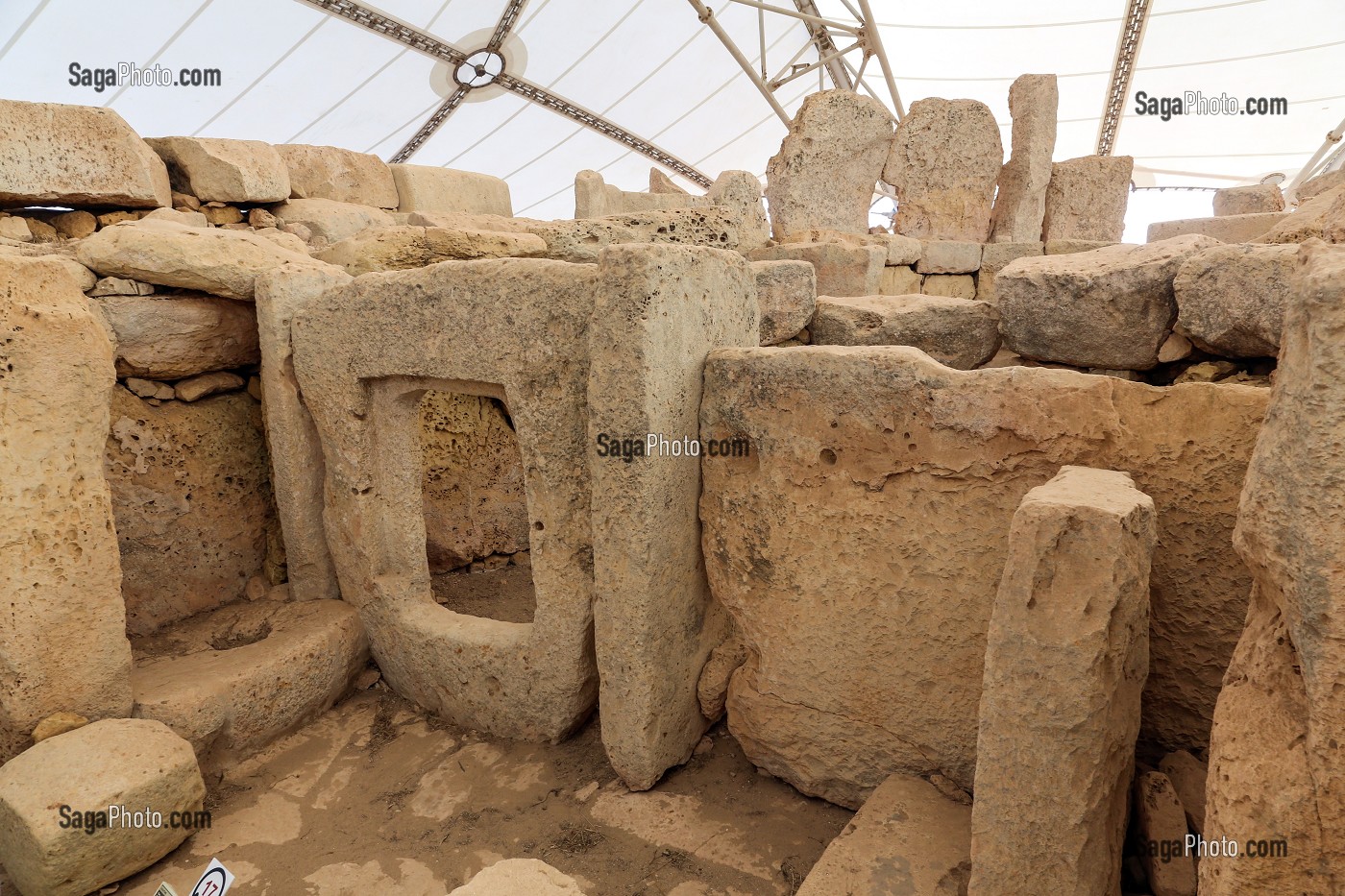 TEMPLES MEGALITHIQUES D'HAGAR QIM, INSCRITS AU PATRIMOINE MONDIAL DE L'UNESCO, MALTE 