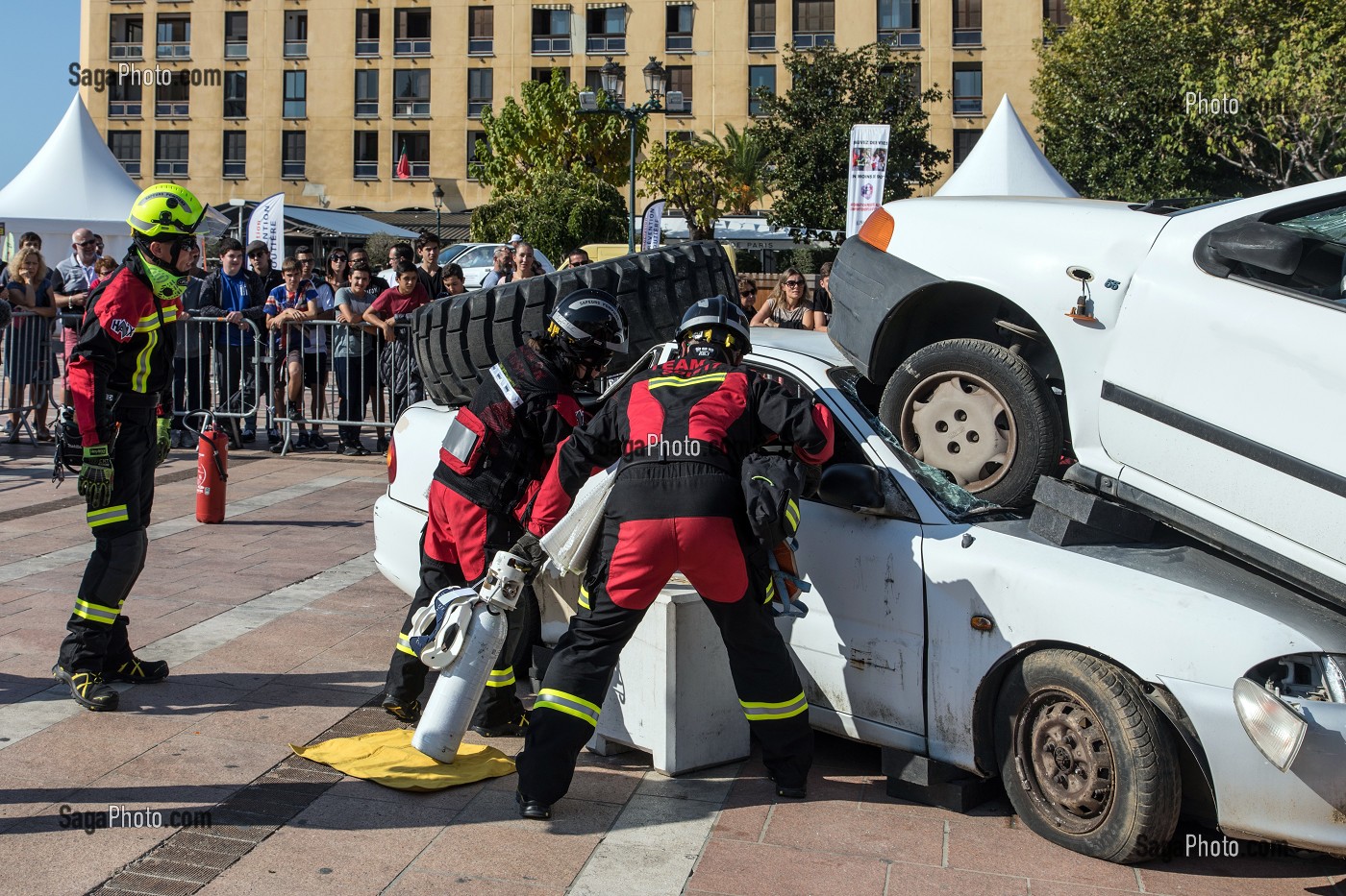 DEMONSTRATION DE TYPE CHALLENGE NATIONAL DE SECOURS ROUTIER, WORLD RESCUE CHALLENGES, AJACCIO, CORSE DU SUD, FRANCE 