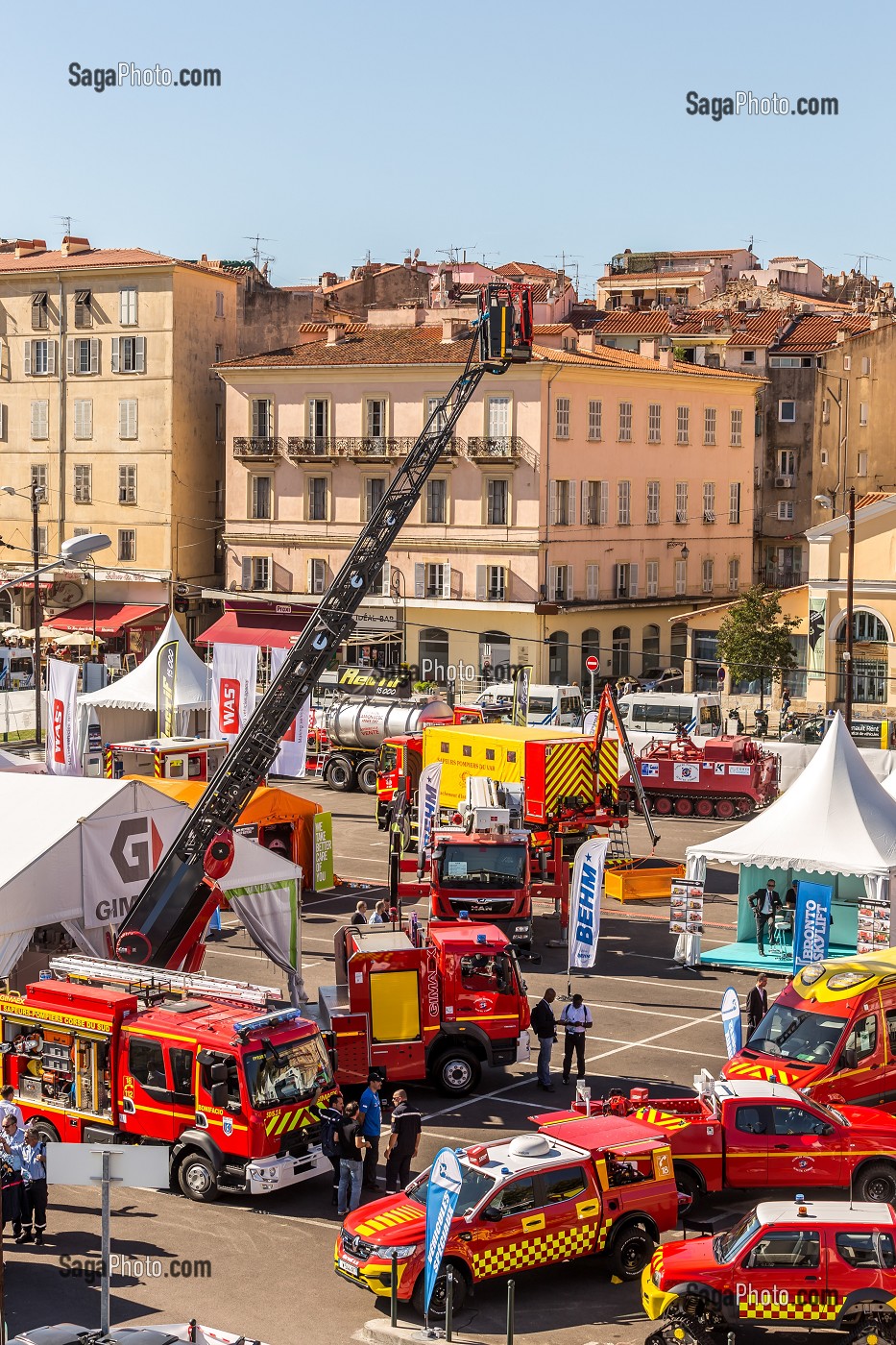 EXPOSITION DE VEHICULES ET MATERIELS DE SAPEUR-POMPIER, 124EME CONGRES DES SAPEURS-POMPIERS DE FRANCE, AJACCIO, CORSE DU SUD, FRANCE 