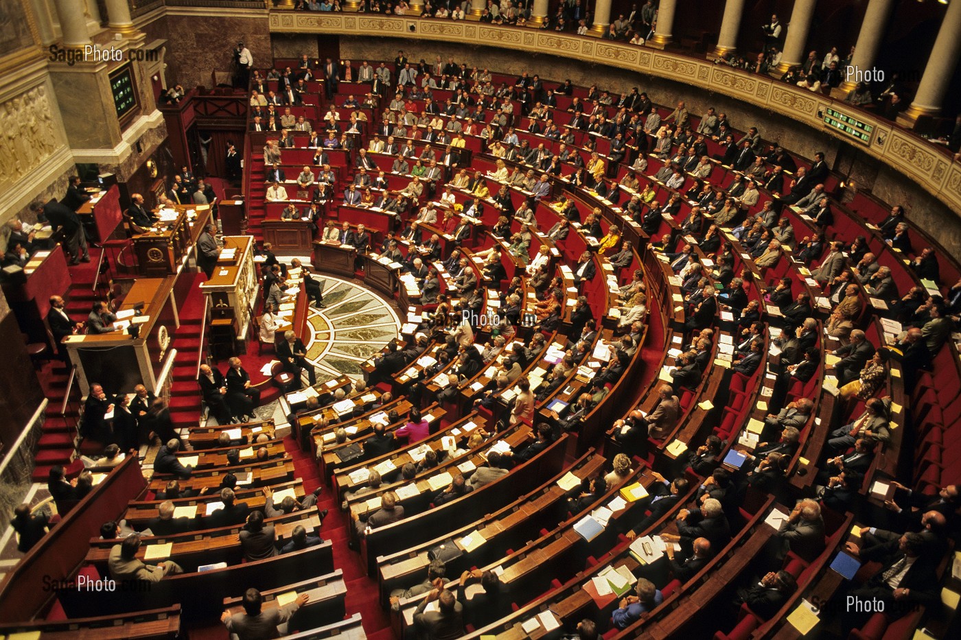 HEMICYCLE DU PALAIS BOURBON, SIEGE DE L'ASSEMBLEE NATIONALE FRANCAISE, PARLEMENT, PARIS (75) 