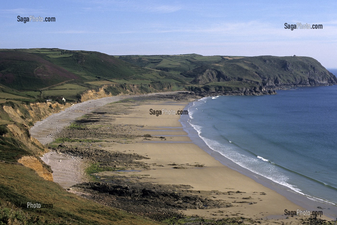 BAIE D'ECALGRAIN ET NEZ DE JOBOURG, POINTE DE LA HAGUE, MANCHE (50), FRANCE