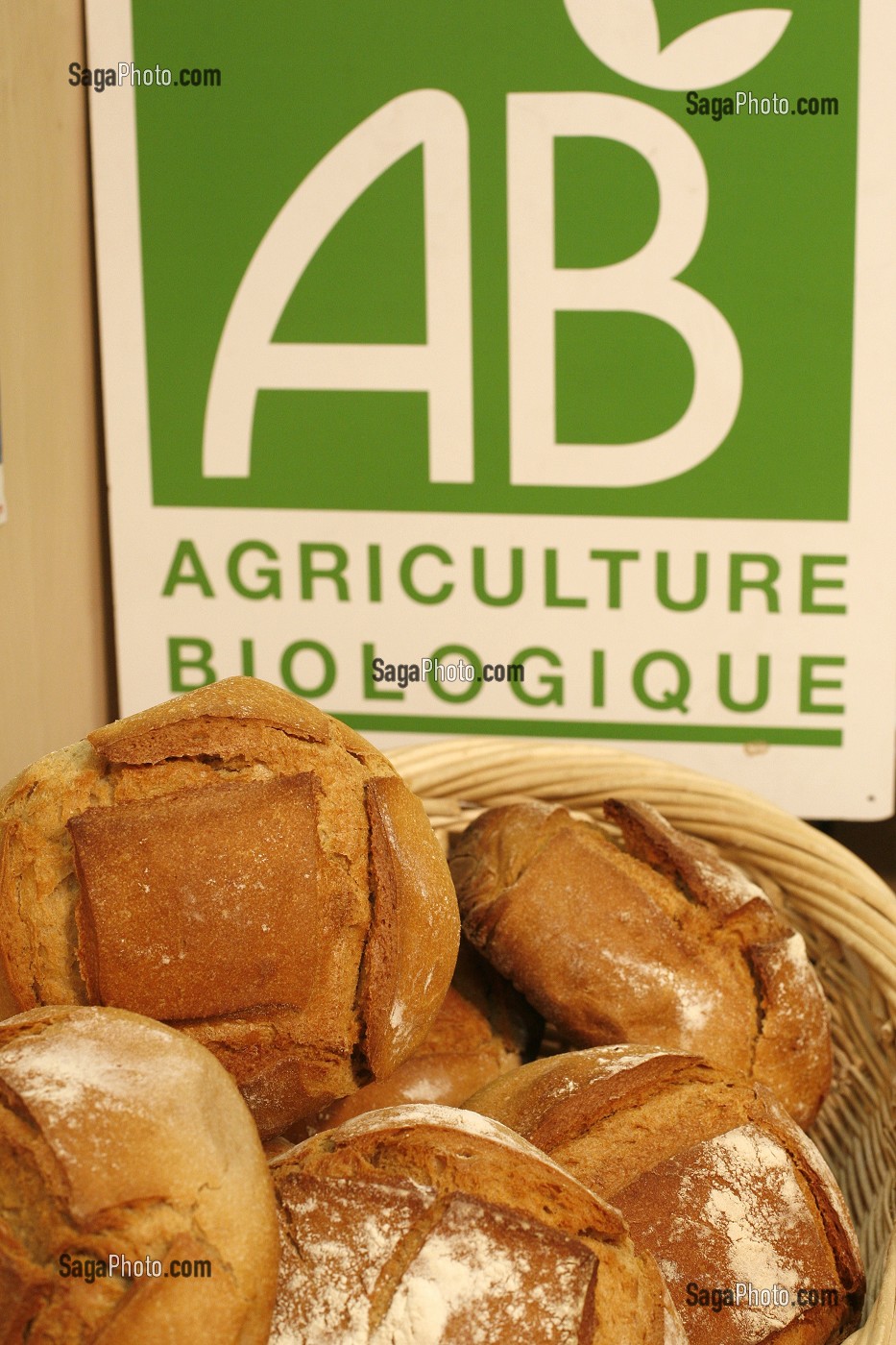 PAIN ISSU DE L'AGRICULTURE BIOLOGIQUE, AB 