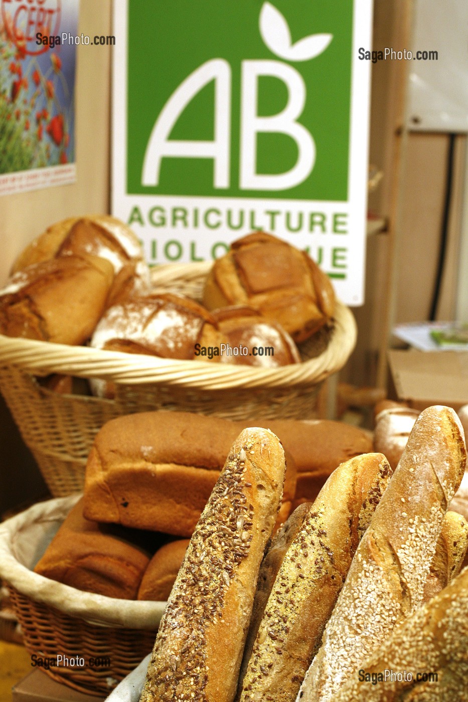 PAIN ISSU DE L'AGRICULTURE BIOLOGIQUE, AB 
