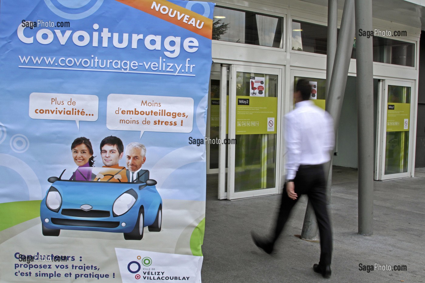 CAMPAGNE DE SENSIBILISATION AU COVOITURAGE EN REGION PARISIENNE DANS LE CADRE DE LA SEMAINE DE LA MOBILITE, VILLE DE VELIZY VILLACOUBLAY (78) 