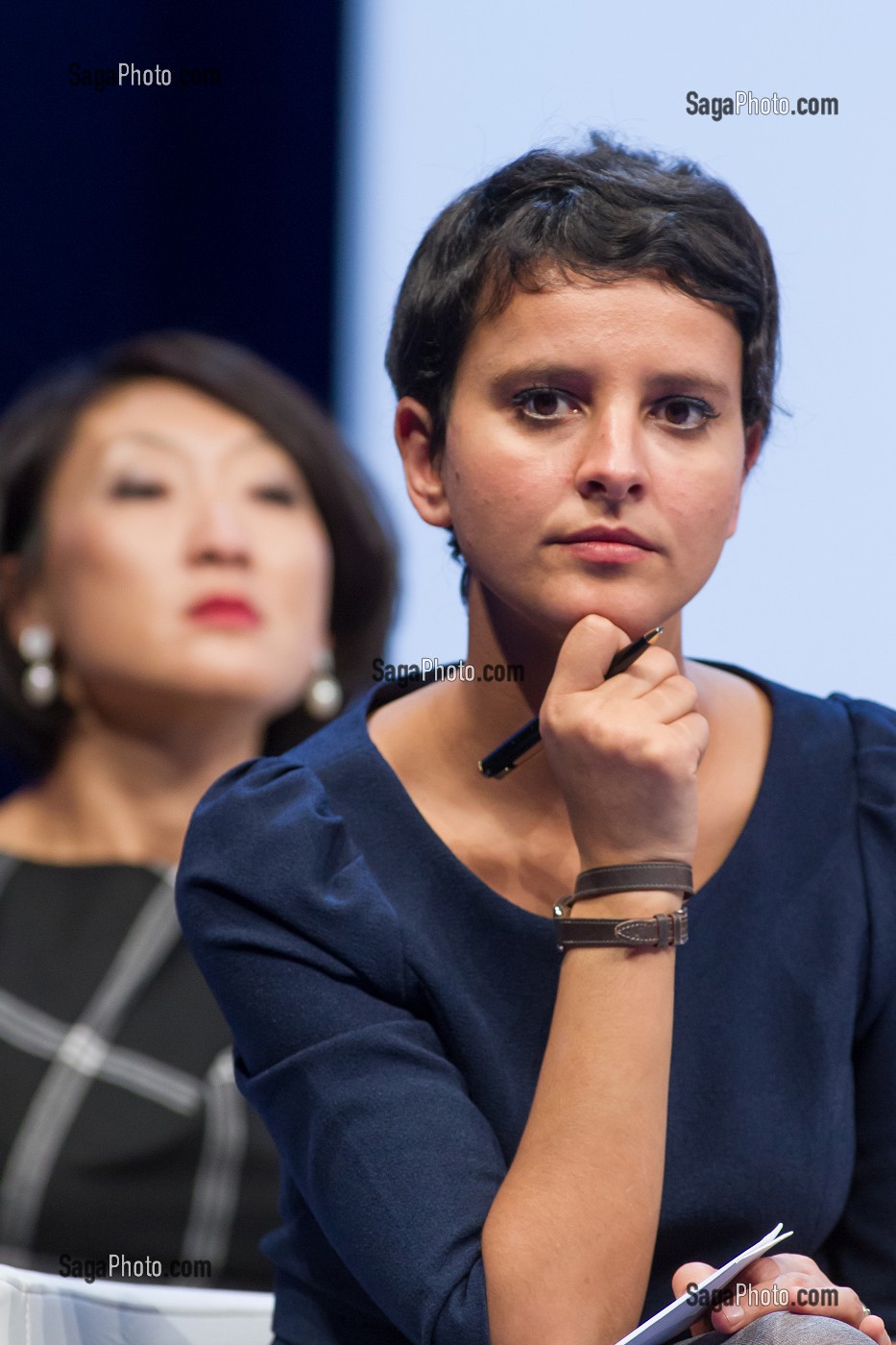 NAJAT VALLAUD BELKACEM, MINISTRE DU DROIT DES FEMMES, PORTE PAROLE DU GOUVERNEMENT, FLEUR PELLERIN, MINISTRE CHARGEE DES PME, DE L'INNOVATION ET DE L'ECONOMIE NUMERIQUE 