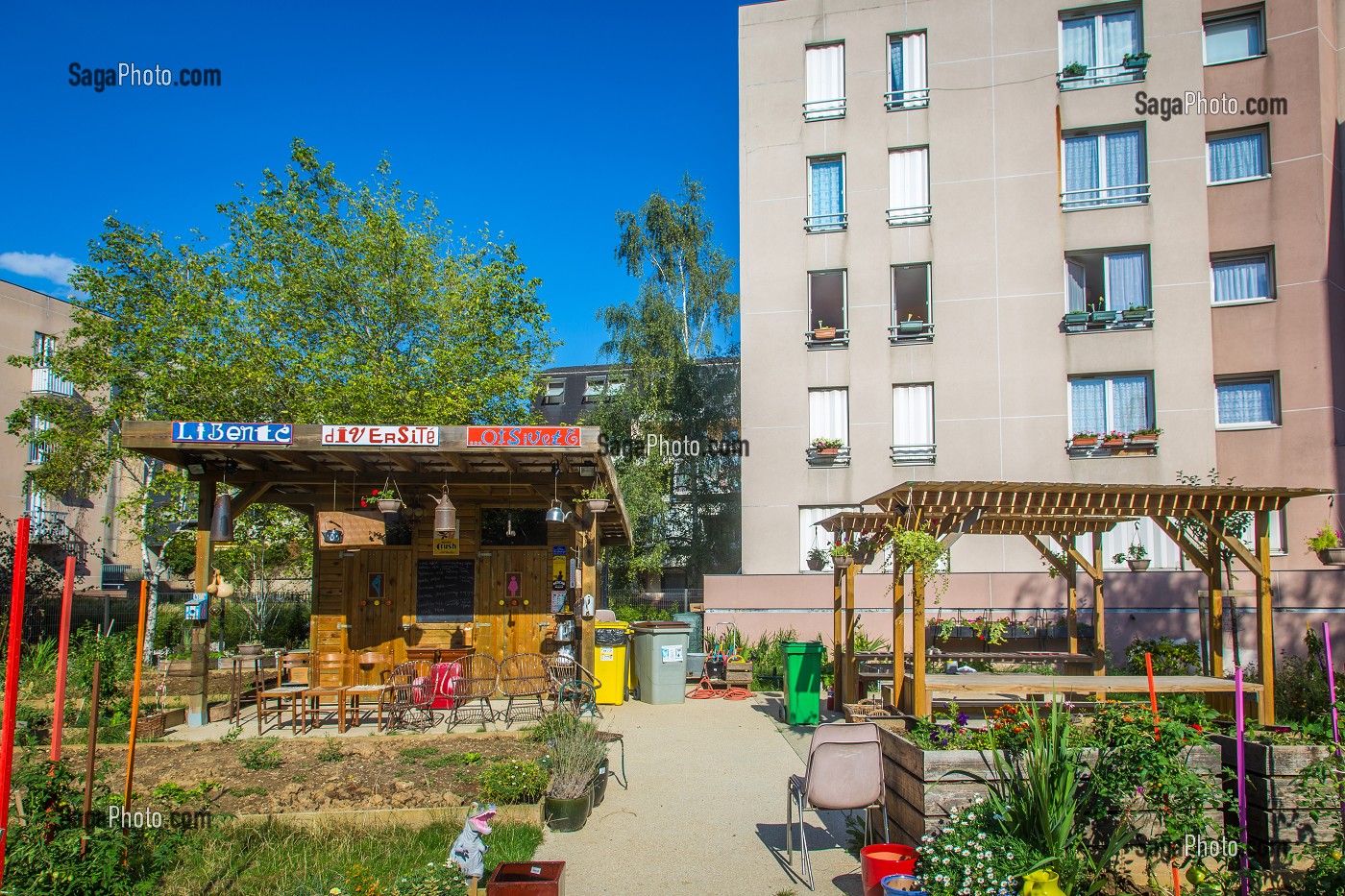 L'AGRICULTURE URBAINE, JARDIN PARTAGE, ALFORTVILLE, (94) VAL-DE-MARNE, ILE-DE-FRANCE, FRANCE 