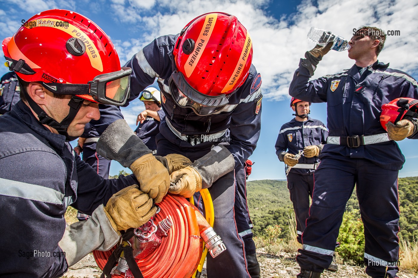 SAPEURS POMPIERS, DETACHEMENT D'INTERVENTIONS HELIPORTES FEU DE FORET 
