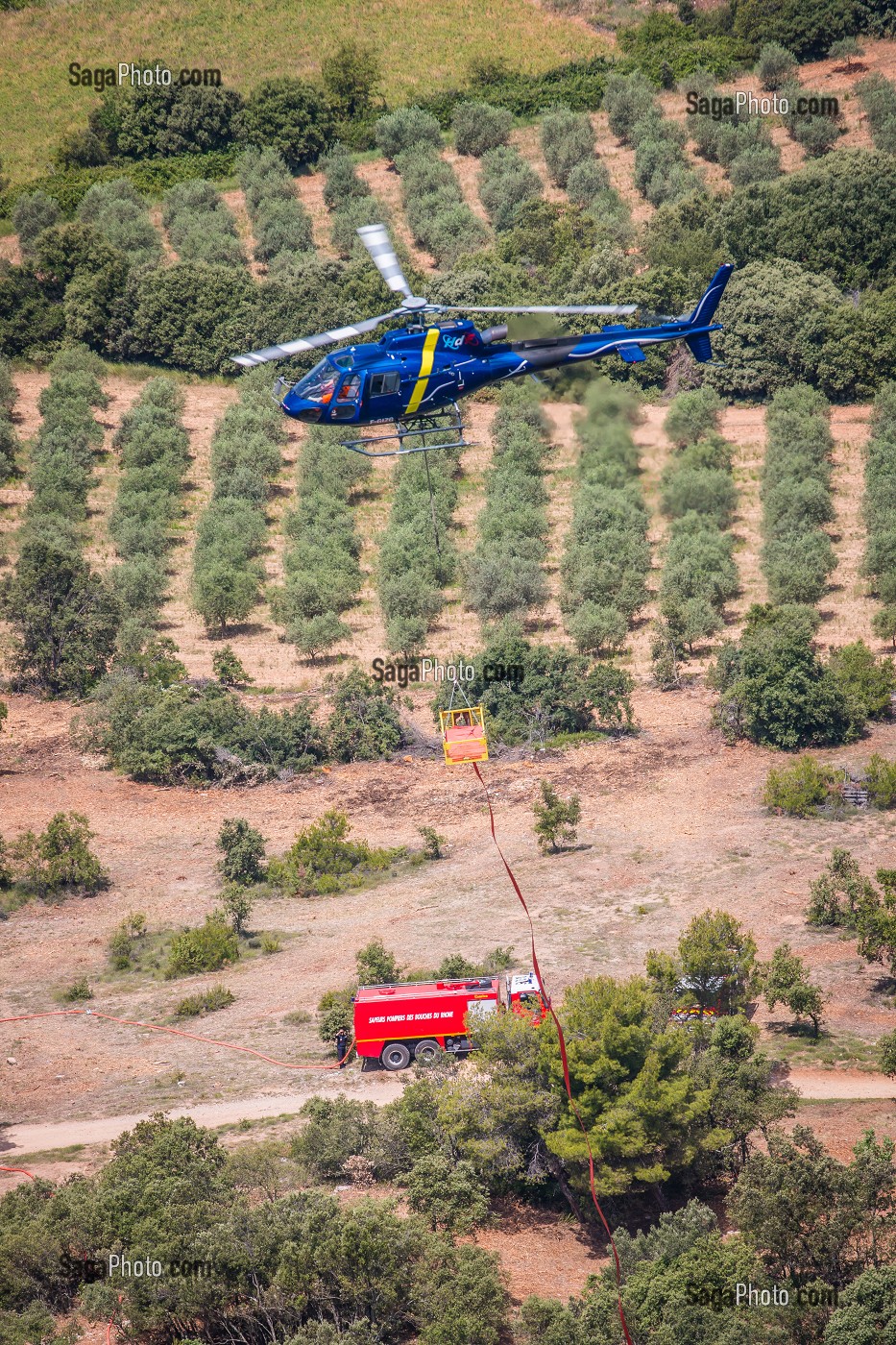 SAPEURS POMPIERS, DETACHEMENT D'INTERVENTIONS HELIPORTES FEU DE FORET 