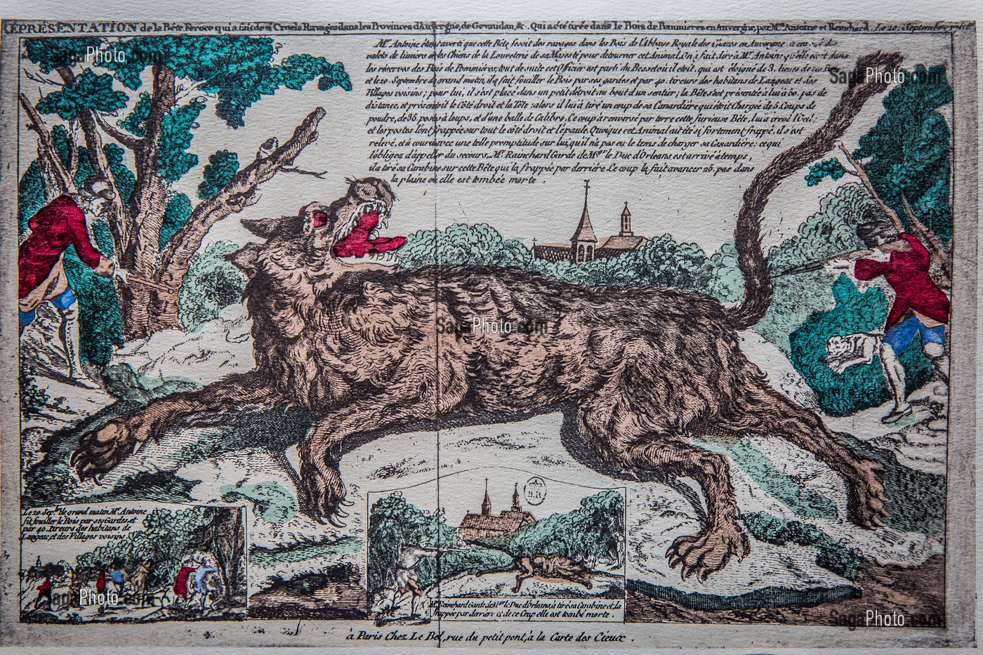 GRAVURE BETE DU GEVAUDAN 