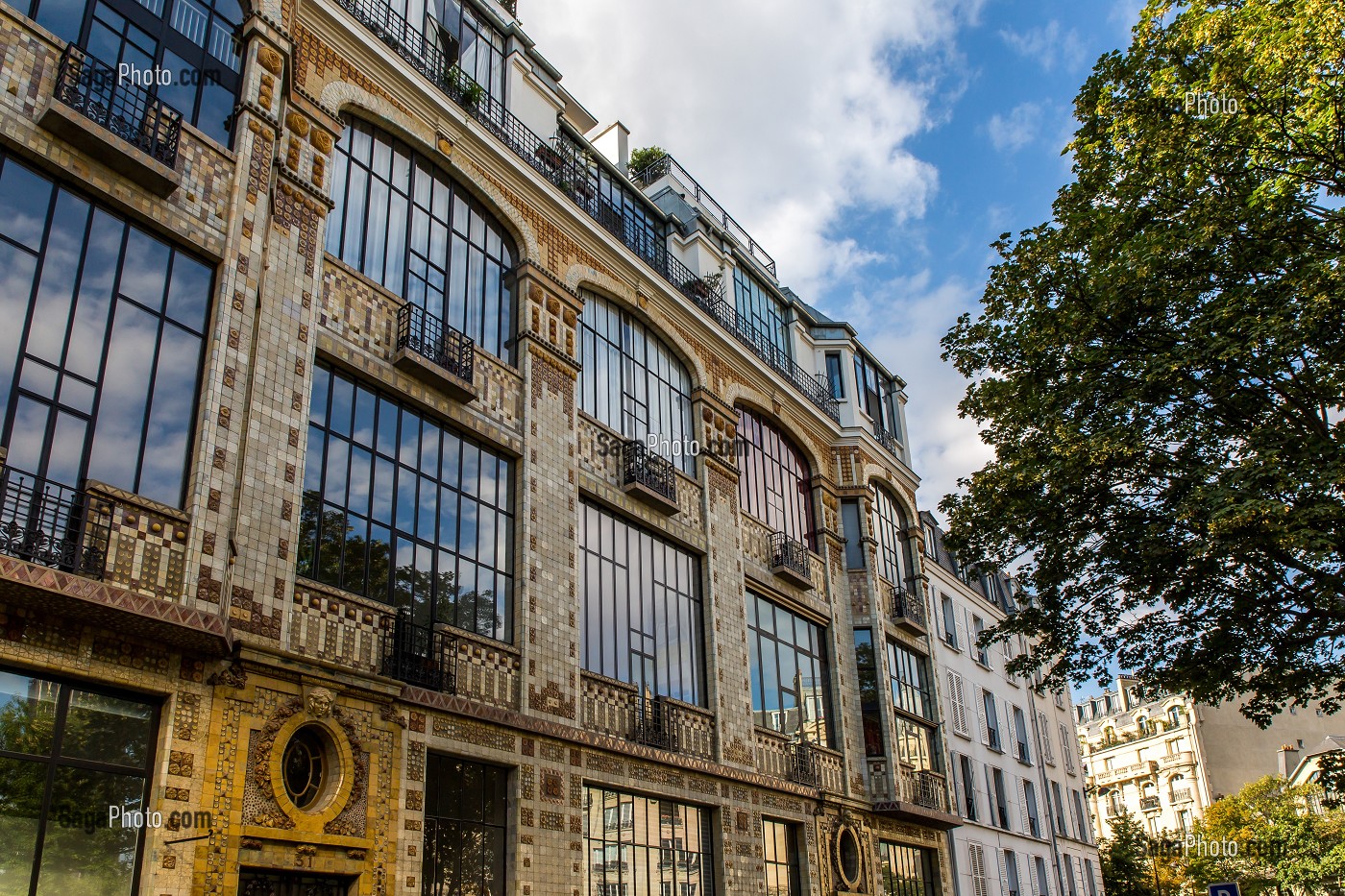 FACADE IMMEUBLE ART DECO, 31 RUE CAMPAGNE PREMIERE, PARIS, 14EME ARRONDISSEMENT, FRANCE, EUROPE 