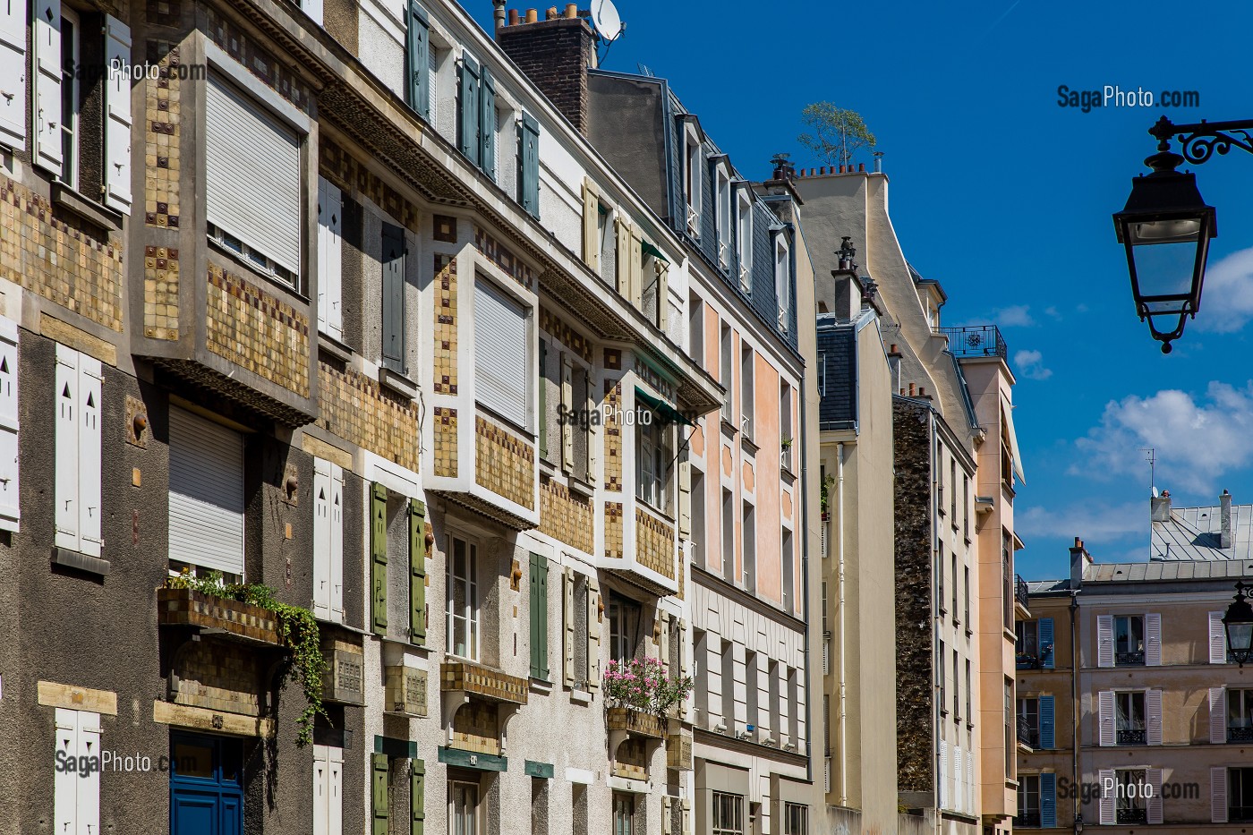 FACADE IMMEUBLE ART DECO, PASSAGE D'ENFER, PARIS, 14EME ARRONDISSEMENT, FRANCE, EUROPE 