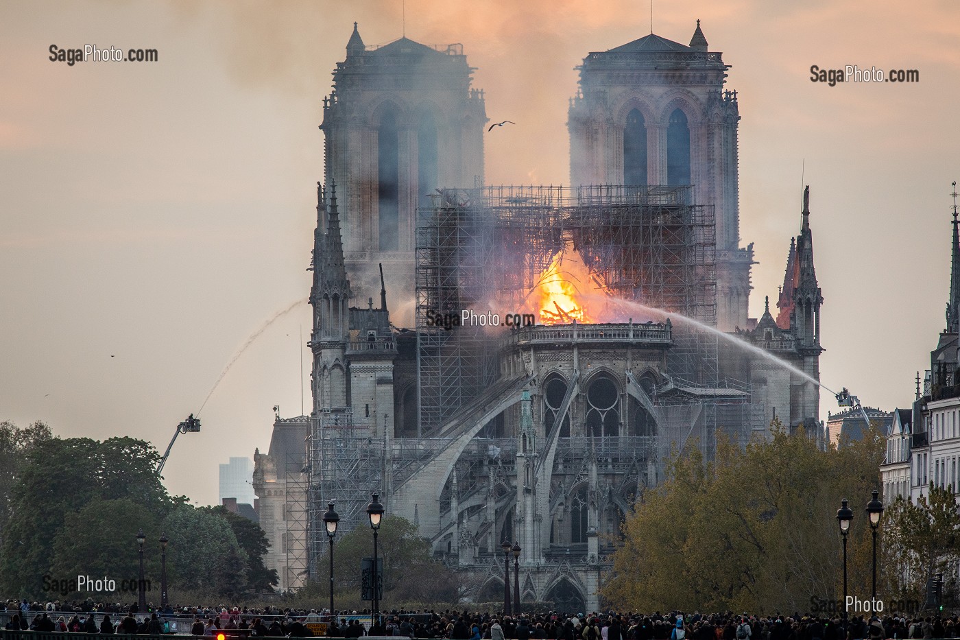 INCENDIE DE LA CATHEDRALE NOTRE DAME DE PARIS, PARIS, LE 15/04/19 