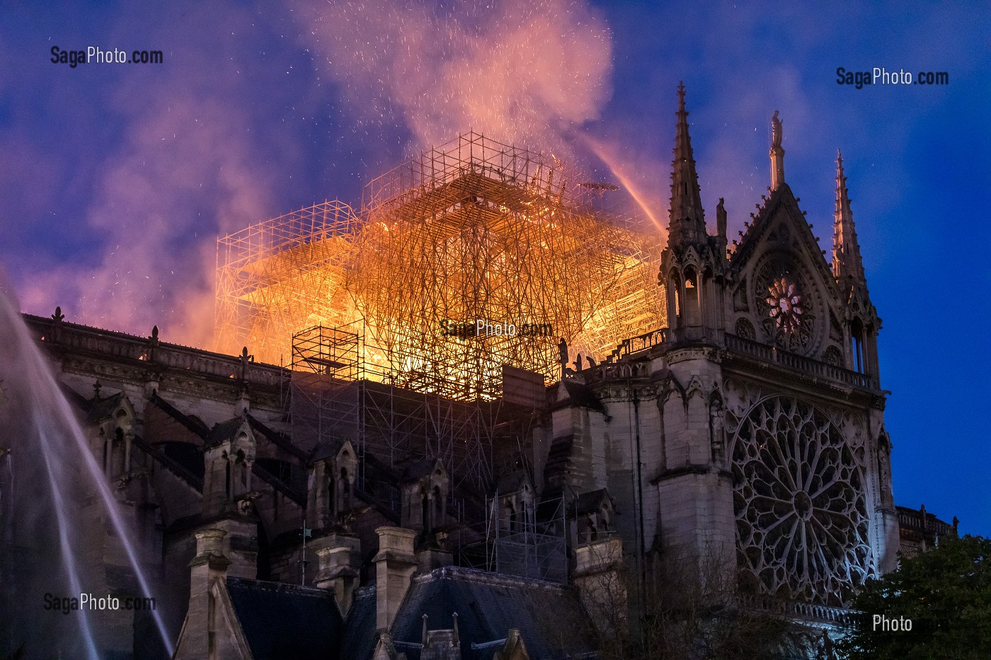 INCENDIE DE LA CATHEDRALE NOTRE DAME DE PARIS, PARIS, LE 15/04/19 