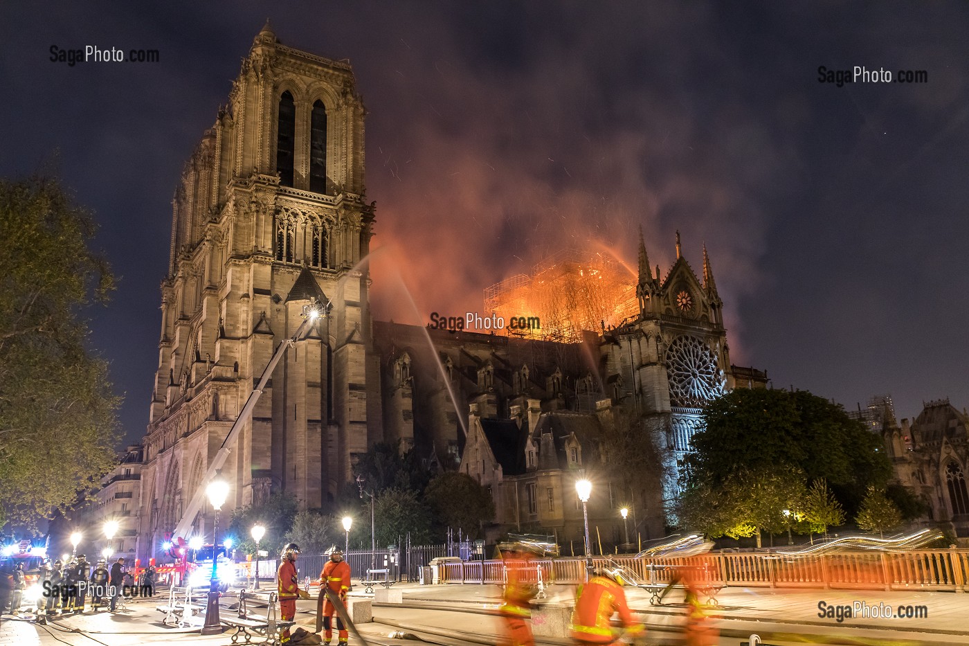 INCENDIE DE LA CATHEDRALE NOTRE DAME DE PARIS, PARIS, LE 15/04/19 