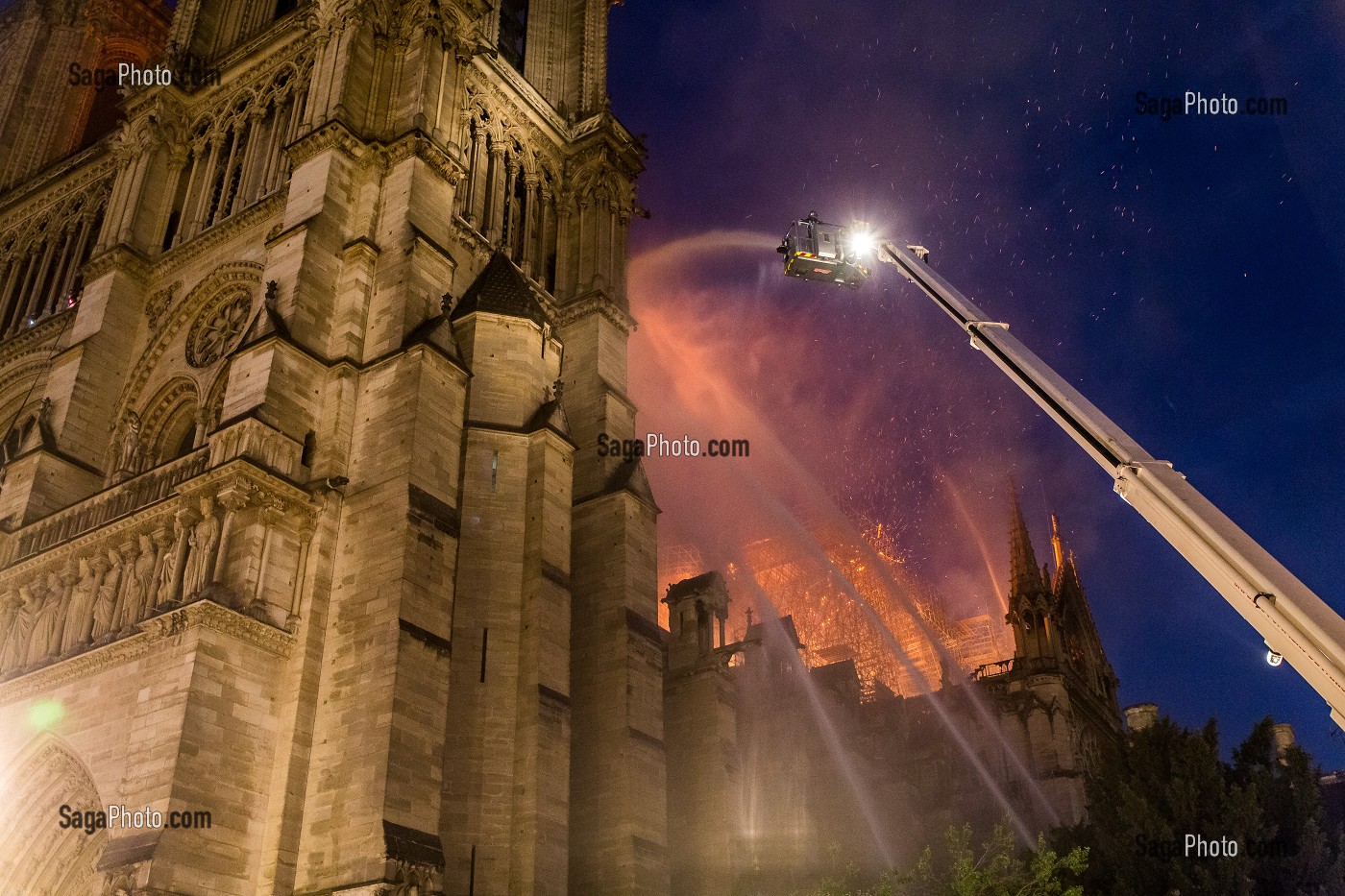 INCENDIE DE LA CATHEDRALE NOTRE DAME DE PARIS, PARIS, LE 15/04/19 