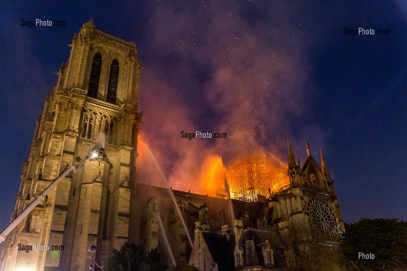 INCENDIE DE LA CATHEDRALE NOTRE DAME DE PARIS, PARIS, LE 15/04/19 