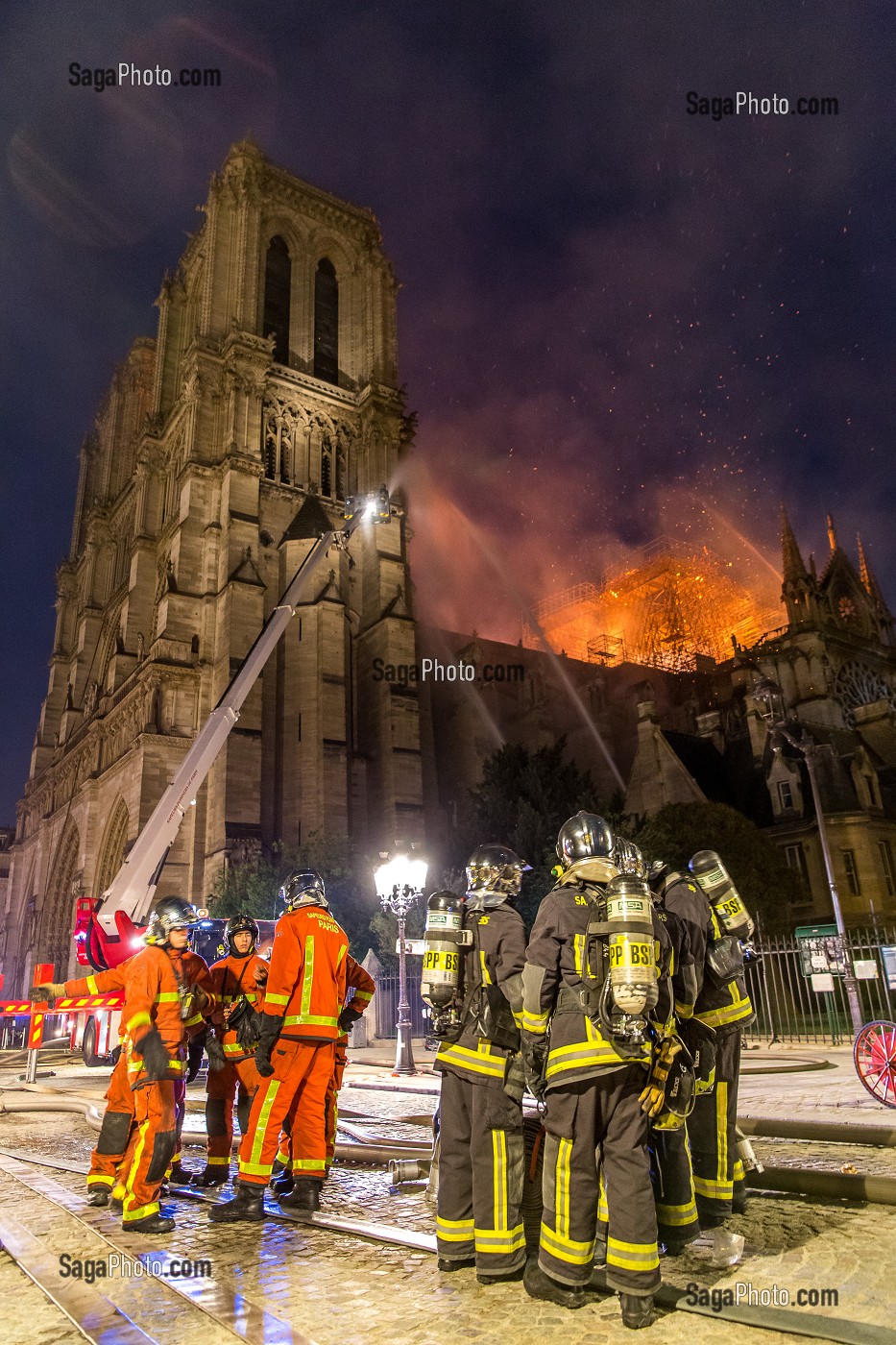 INCENDIE DE LA CATHEDRALE NOTRE DAME DE PARIS, PARIS, LE 15/04/19 