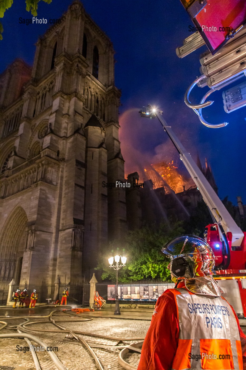 INCENDIE DE LA CATHEDRALE NOTRE DAME DE PARIS, PARIS, LE 15/04/19 