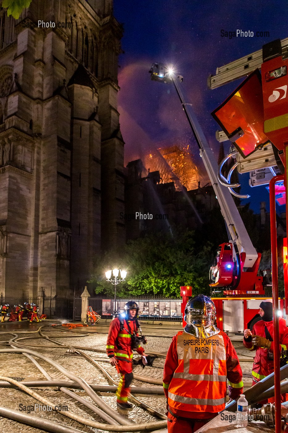 INCENDIE DE LA CATHEDRALE NOTRE DAME DE PARIS, PARIS, LE 15/04/19 